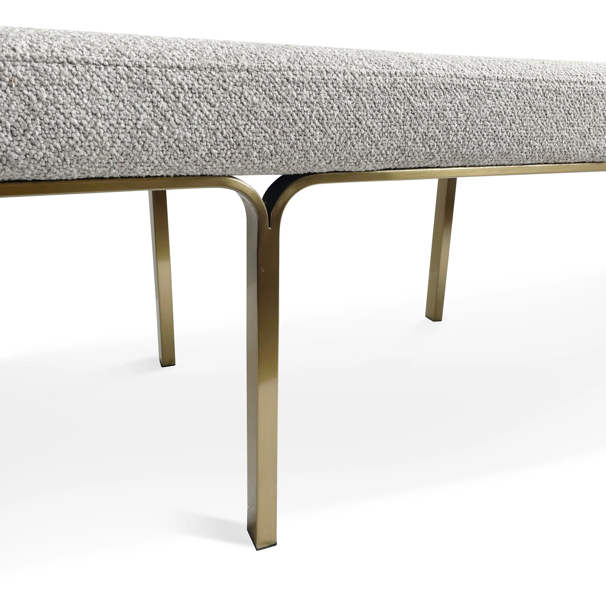 Brittan 1.5m Brushed Gold Ottoman - Clay Grey - Image 12