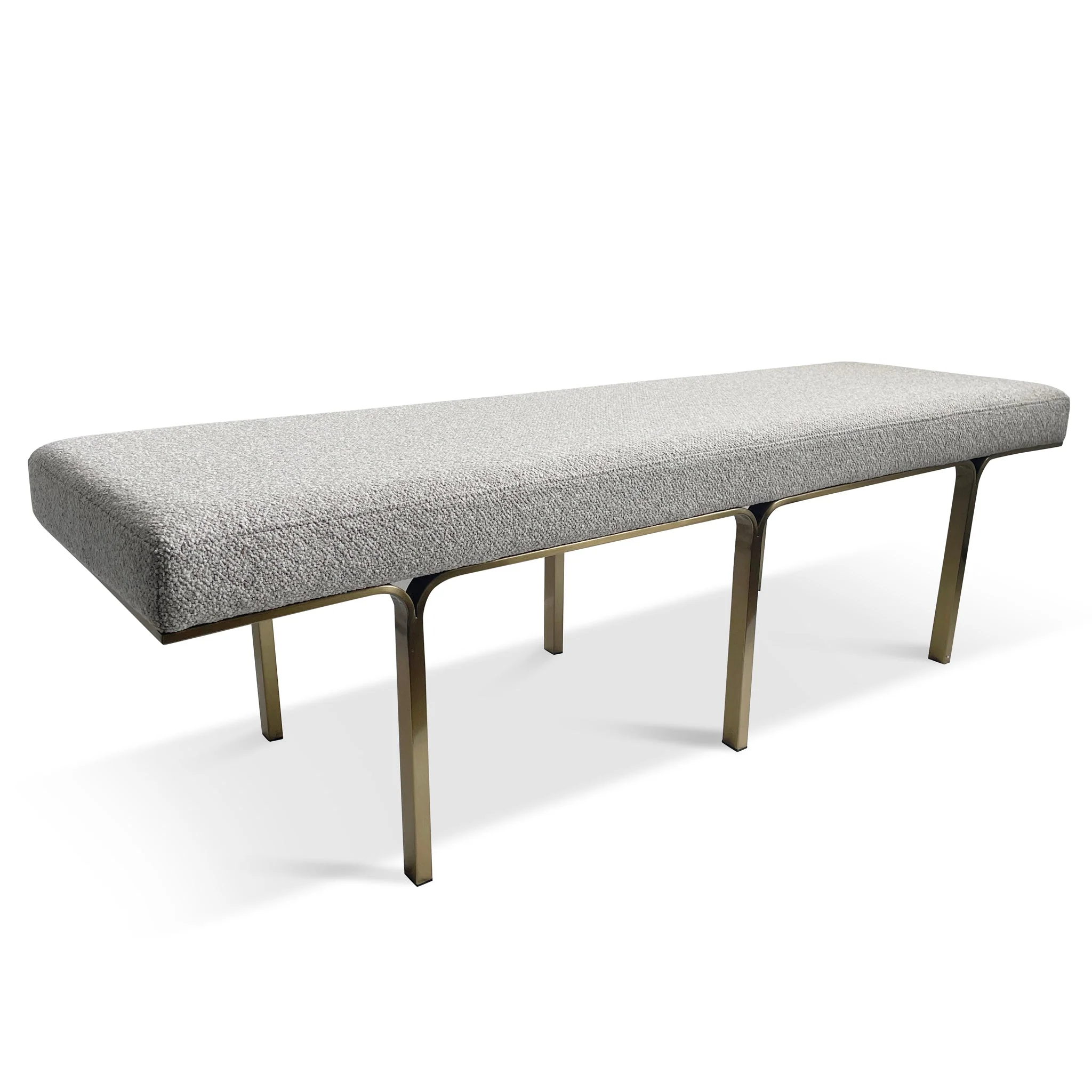 Brittan 1.5m Brushed Gold Ottoman - Clay Grey - Image 16