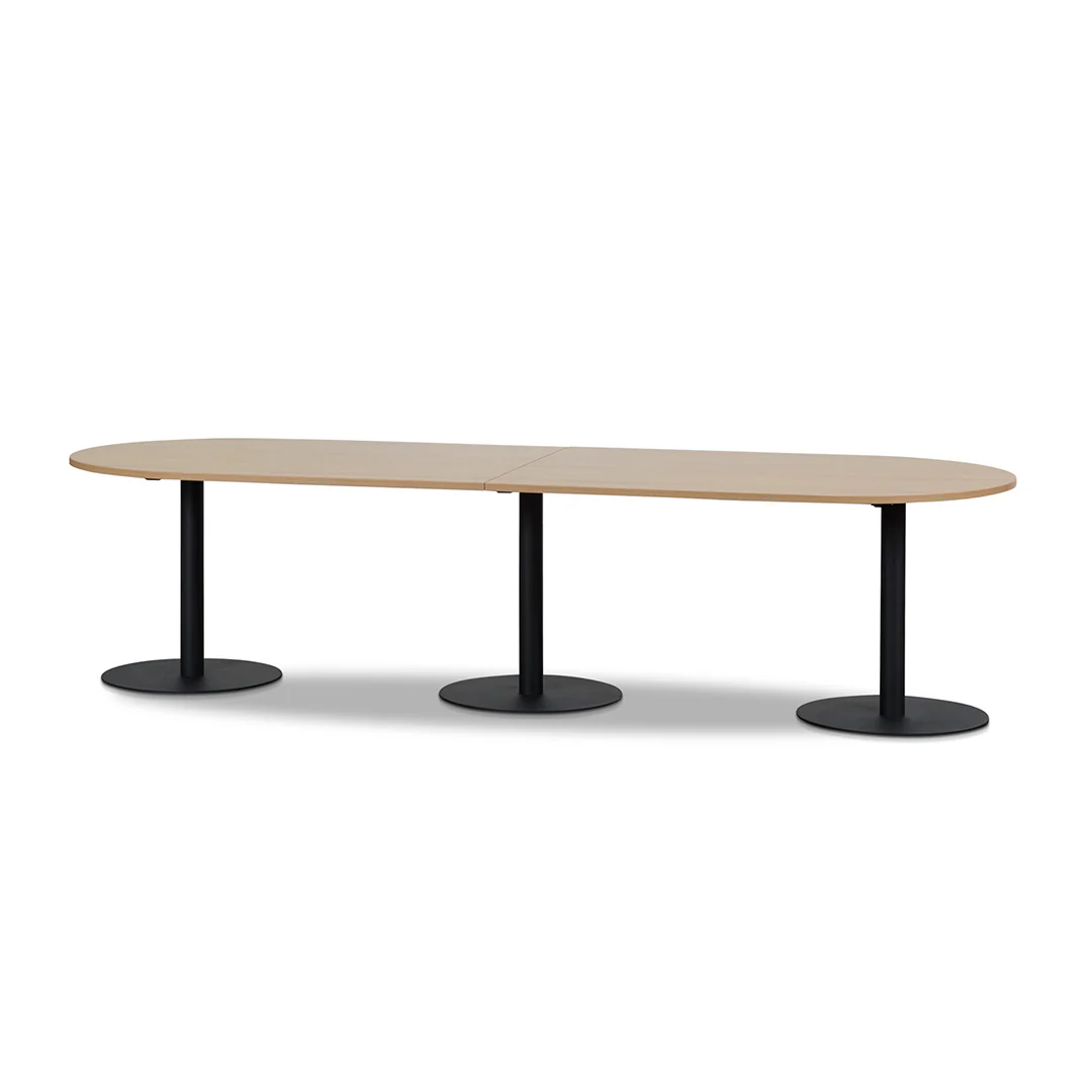 Ripponlea 3m Oval Meeting Table - Natural