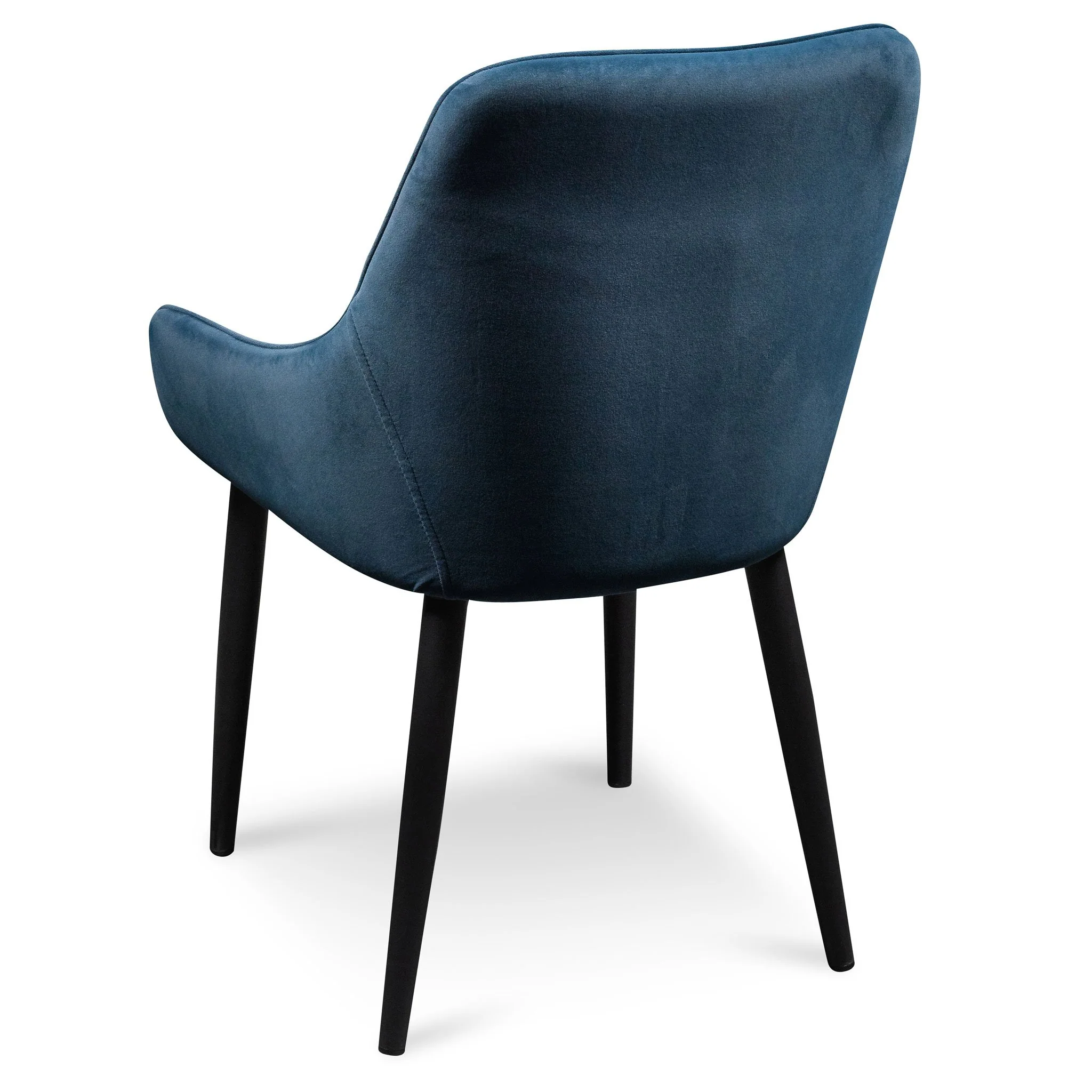 Acosta Dining Chair - Navy Blue Velvet in Black Legs - Last One - Image 10