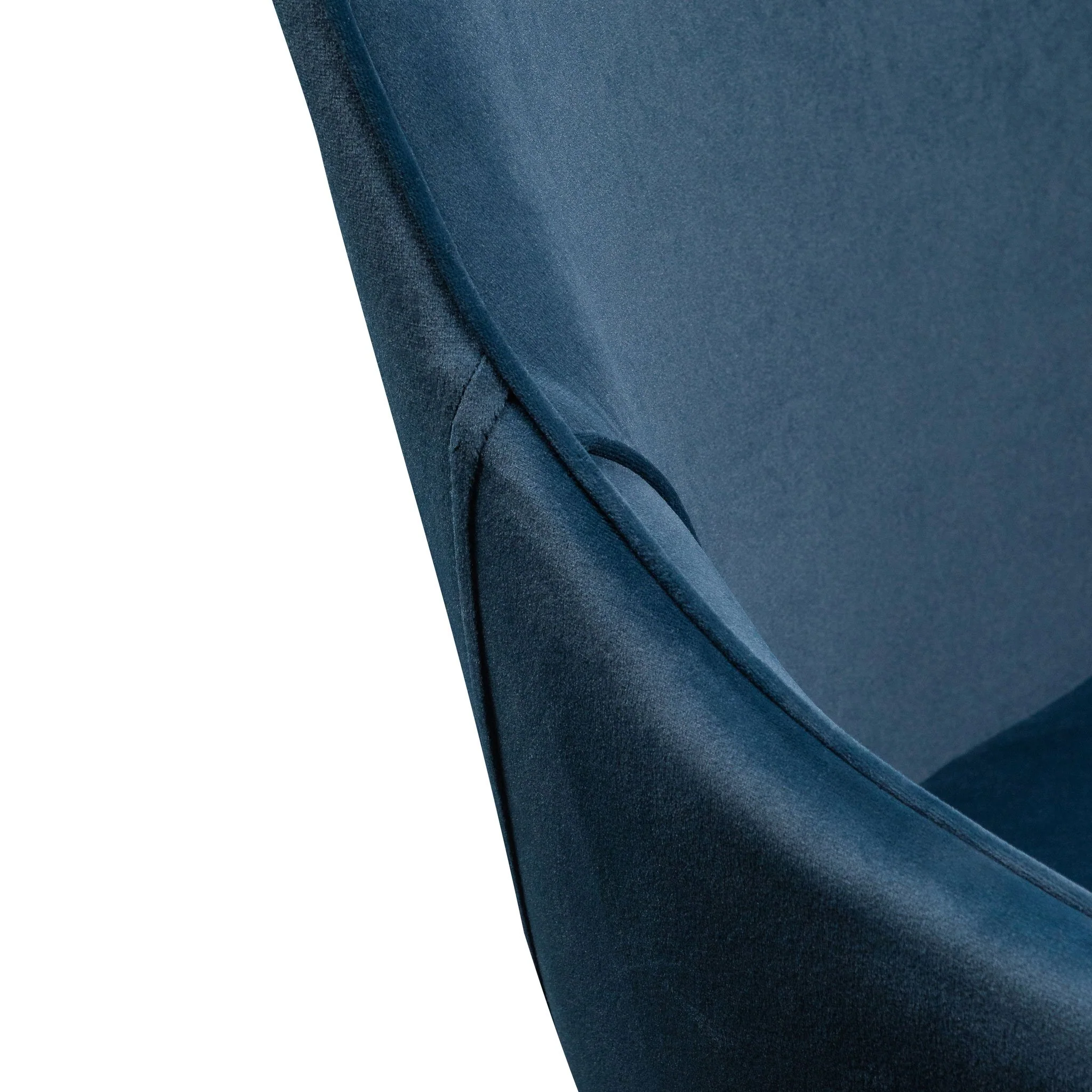 Acosta Dining Chair - Navy Blue Velvet in Black Legs - Last One - Image 4