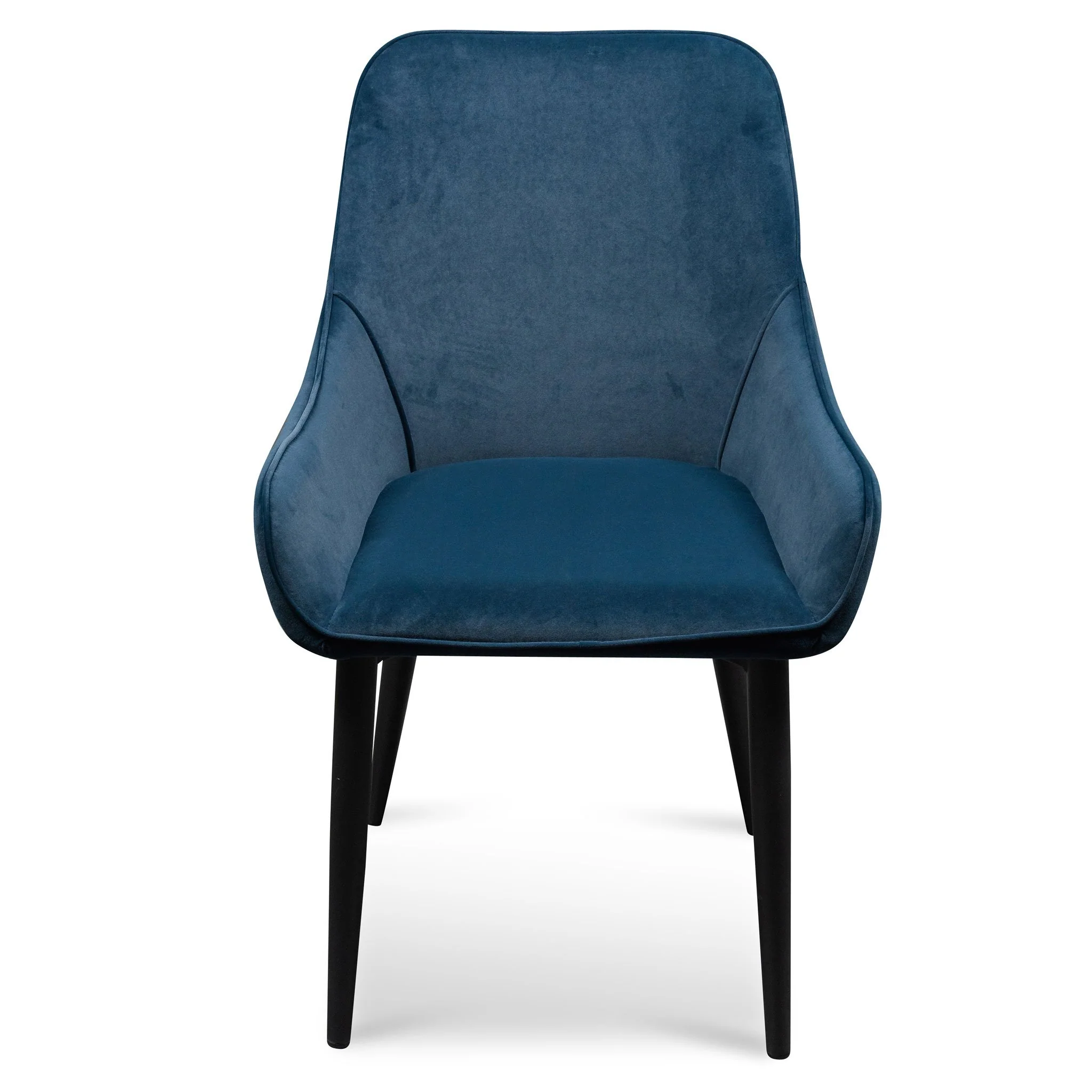 Acosta Dining Chair - Navy Blue Velvet in Black Legs - Last One - Image 5