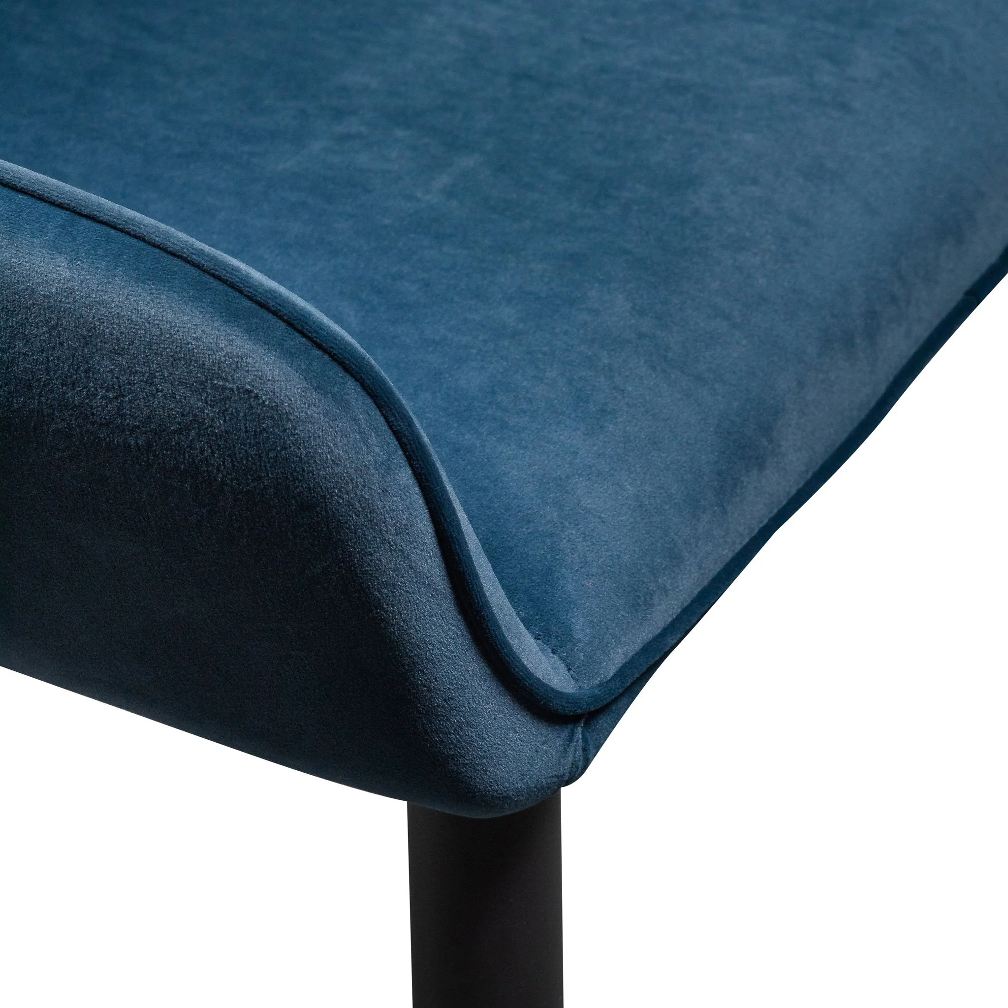 Acosta Dining Chair - Navy Blue Velvet in Black Legs - Last One - Image 6