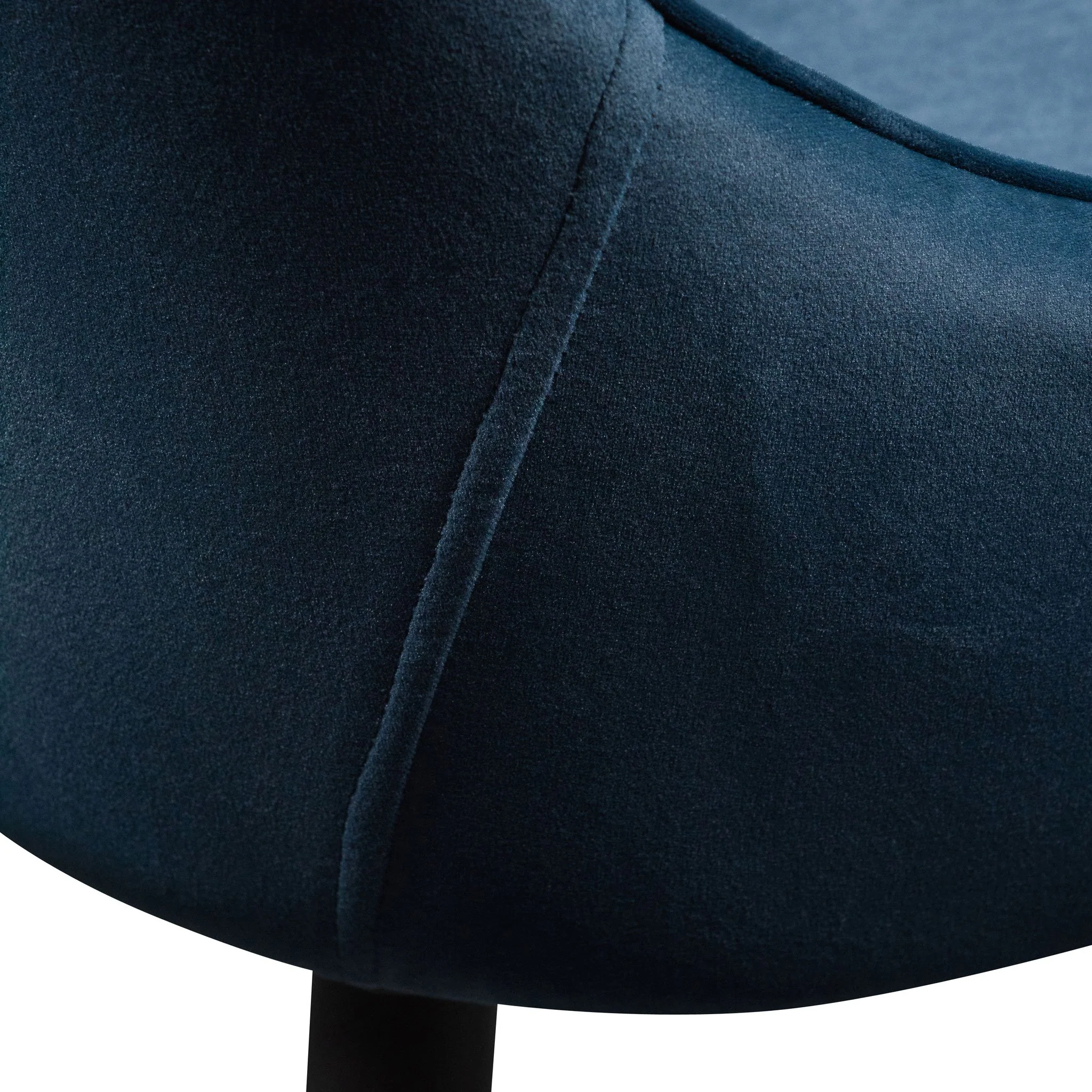 Acosta Dining Chair - Navy Blue Velvet in Black Legs - Last One - Image 8