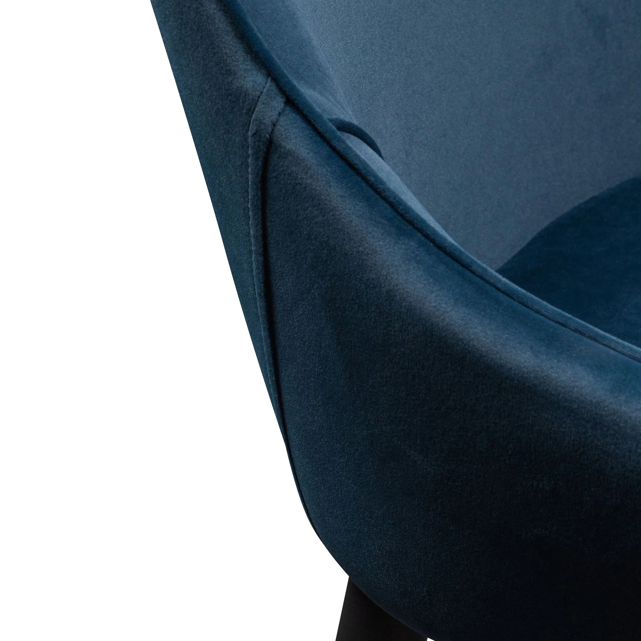 Acosta Dining Chair - Navy Blue Velvet in Black Legs - Last One - Image 9