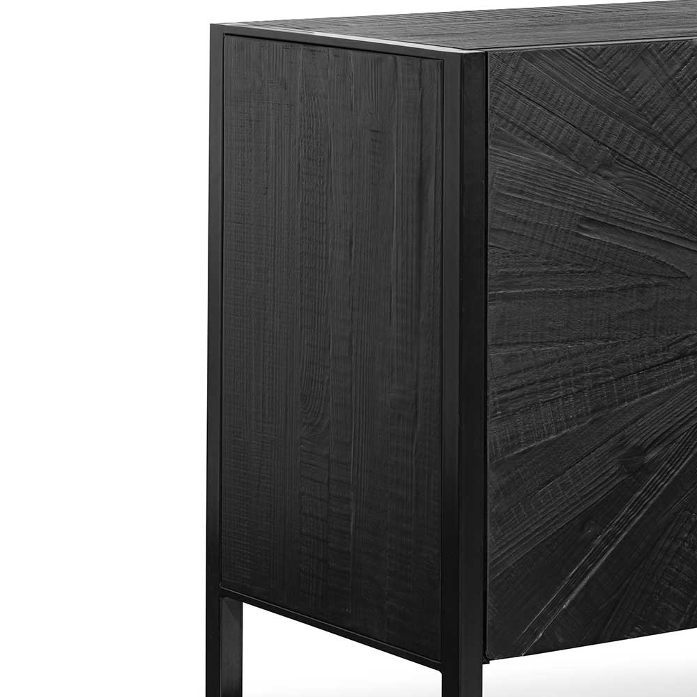 Adaline 1.8m Wooden Buffet Unit - Black - Image 6