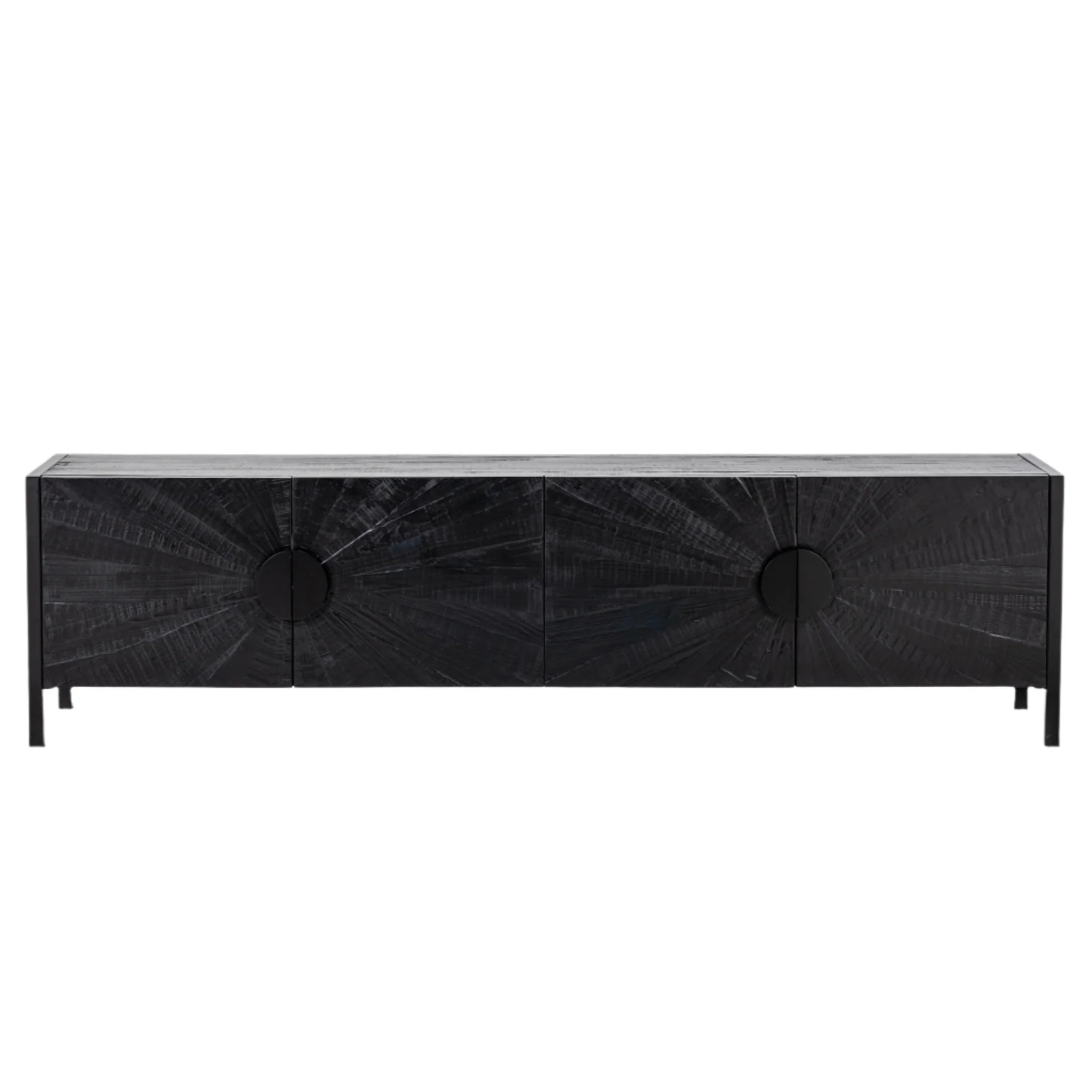 Adaline 2.1m Wooden TV Entertainment Unit - Black - Image 16