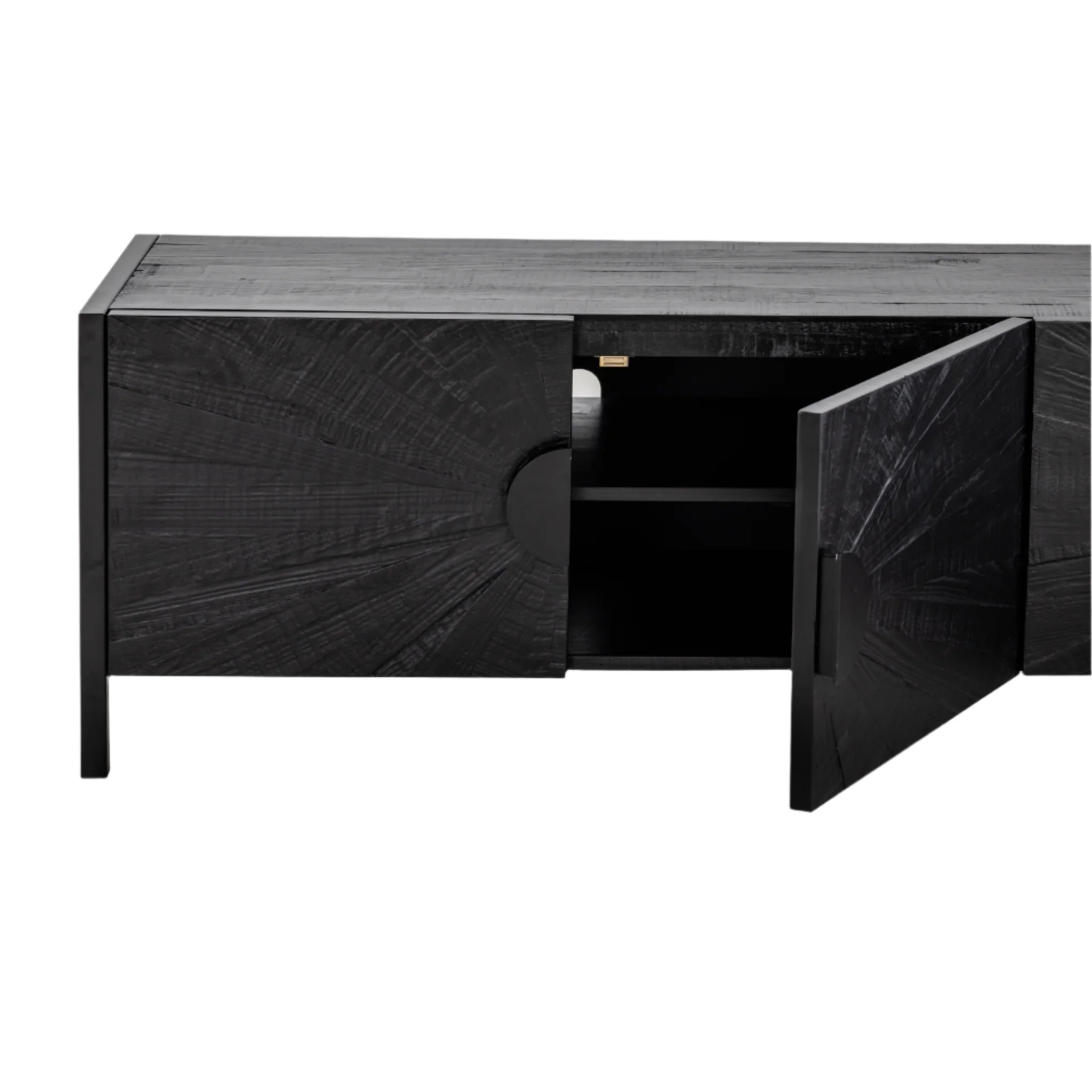 Adaline 2.1m Wooden TV Entertainment Unit - Black - Image 21