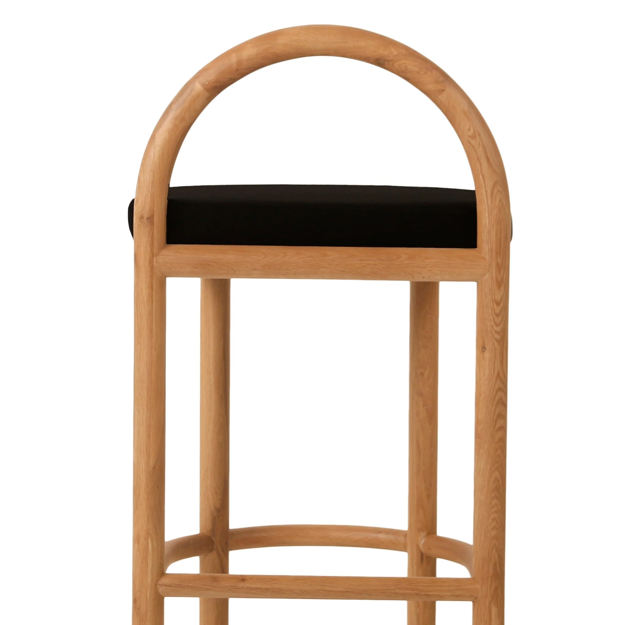 Adir 66cm Natural Bar Stool - Black Seat - Image 6