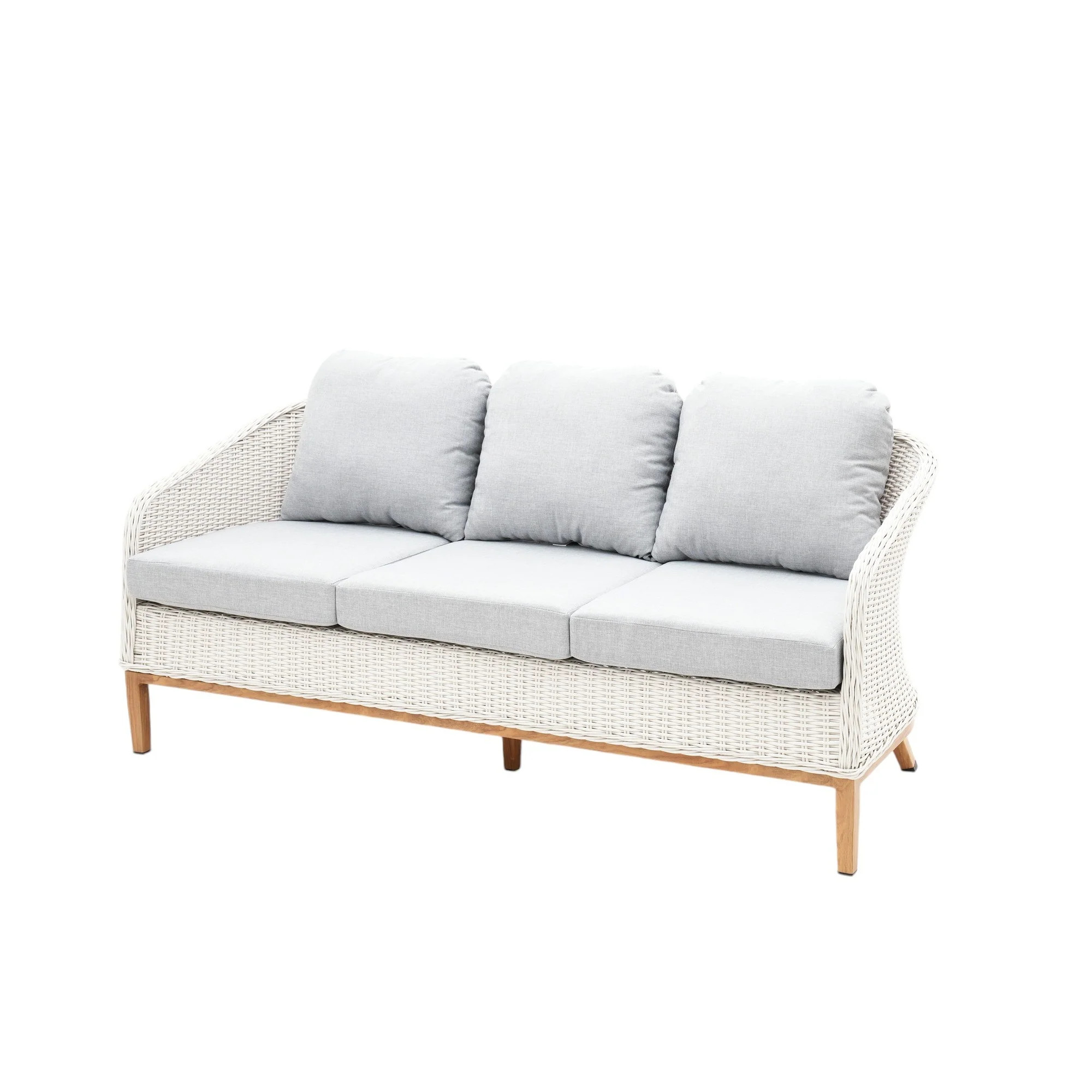 Albert 5pcs Outdoor Lounge Set - White Wicker - Image 4