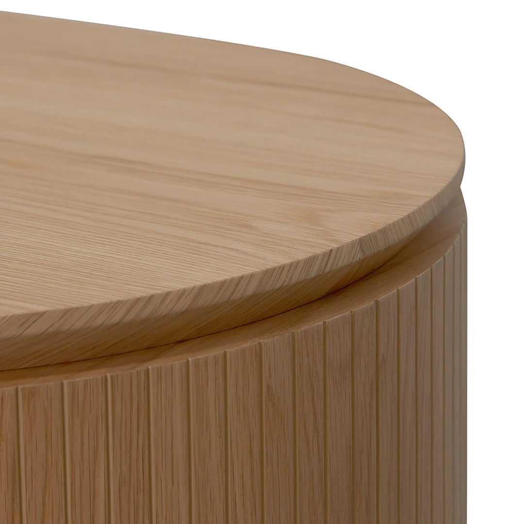 Albina 1.77m Left Drawer Office Desk - Natural Oak - Image 8