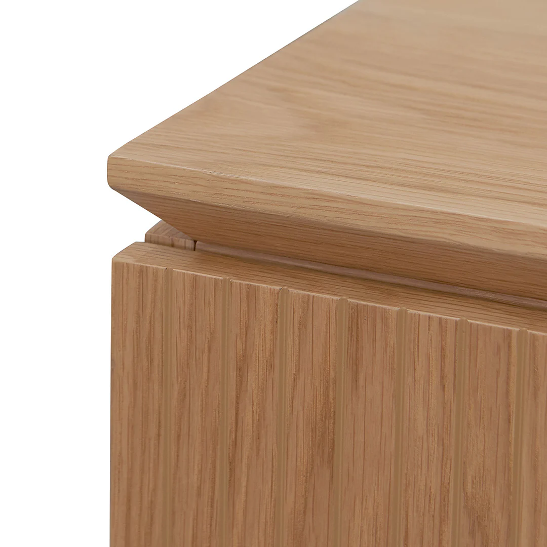 Albina 1.77m Left Drawer Office Desk - Natural Oak - Image 9