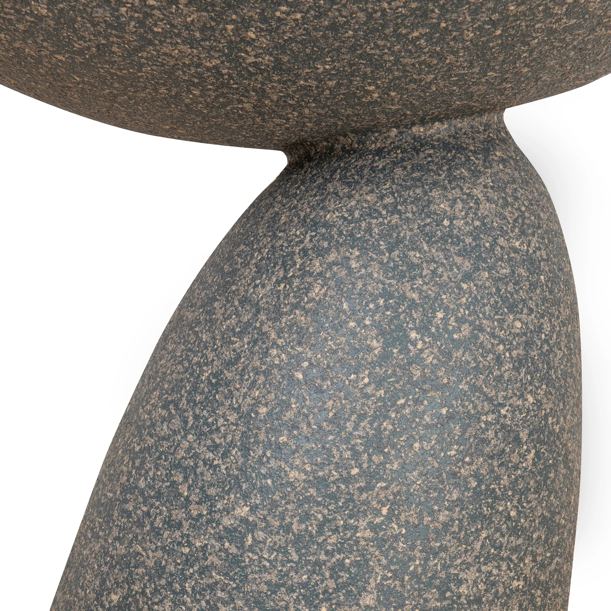 Almas 60cm Fibre Glass Side Table - Charcoal Latte - Image 19