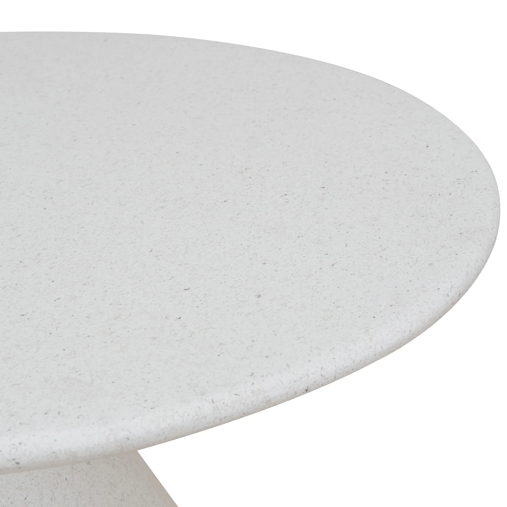 Almas 60cm Fibre Glass Side Table - White - Image 5