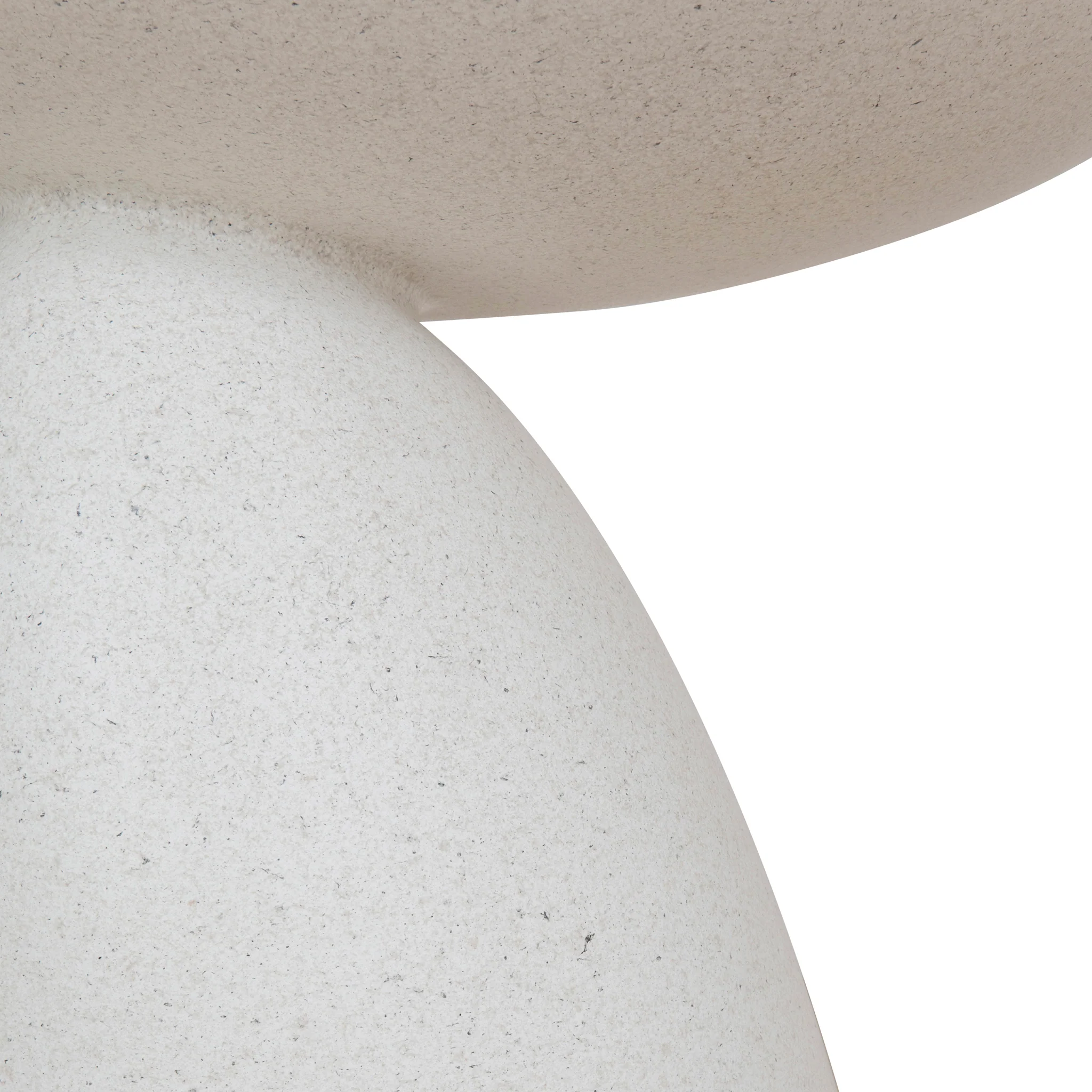 Almas 60cm Fibre Glass Side Table - White - Image 7