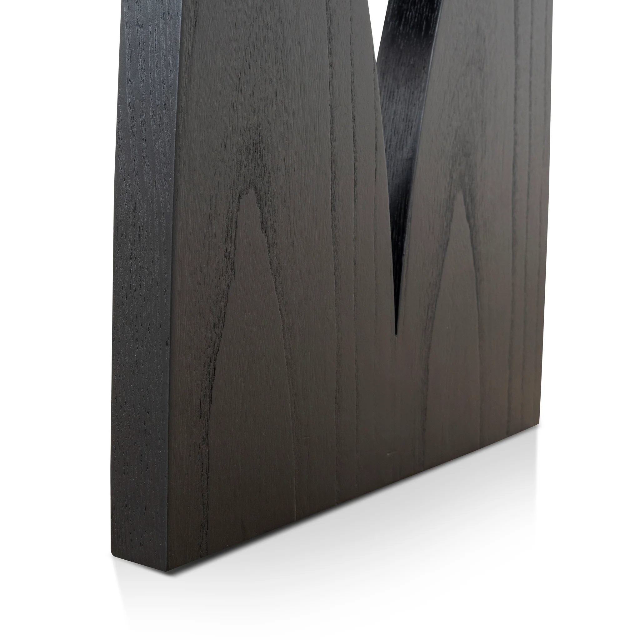 Amano 1.4m Elm Dining Bench - Full Black - Image 10