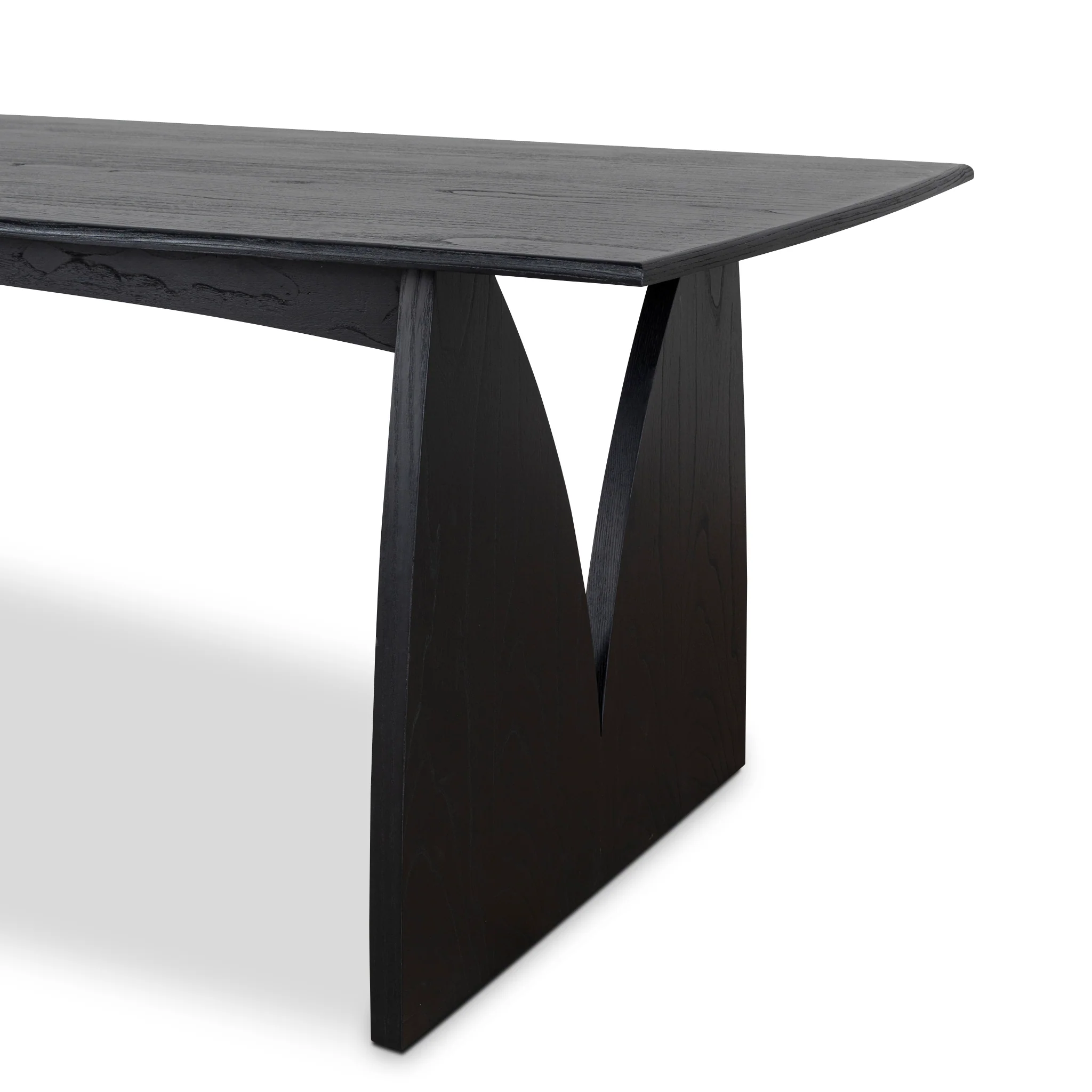 Amano 1.8m Elm Dining Table - Full Black - Image 8
