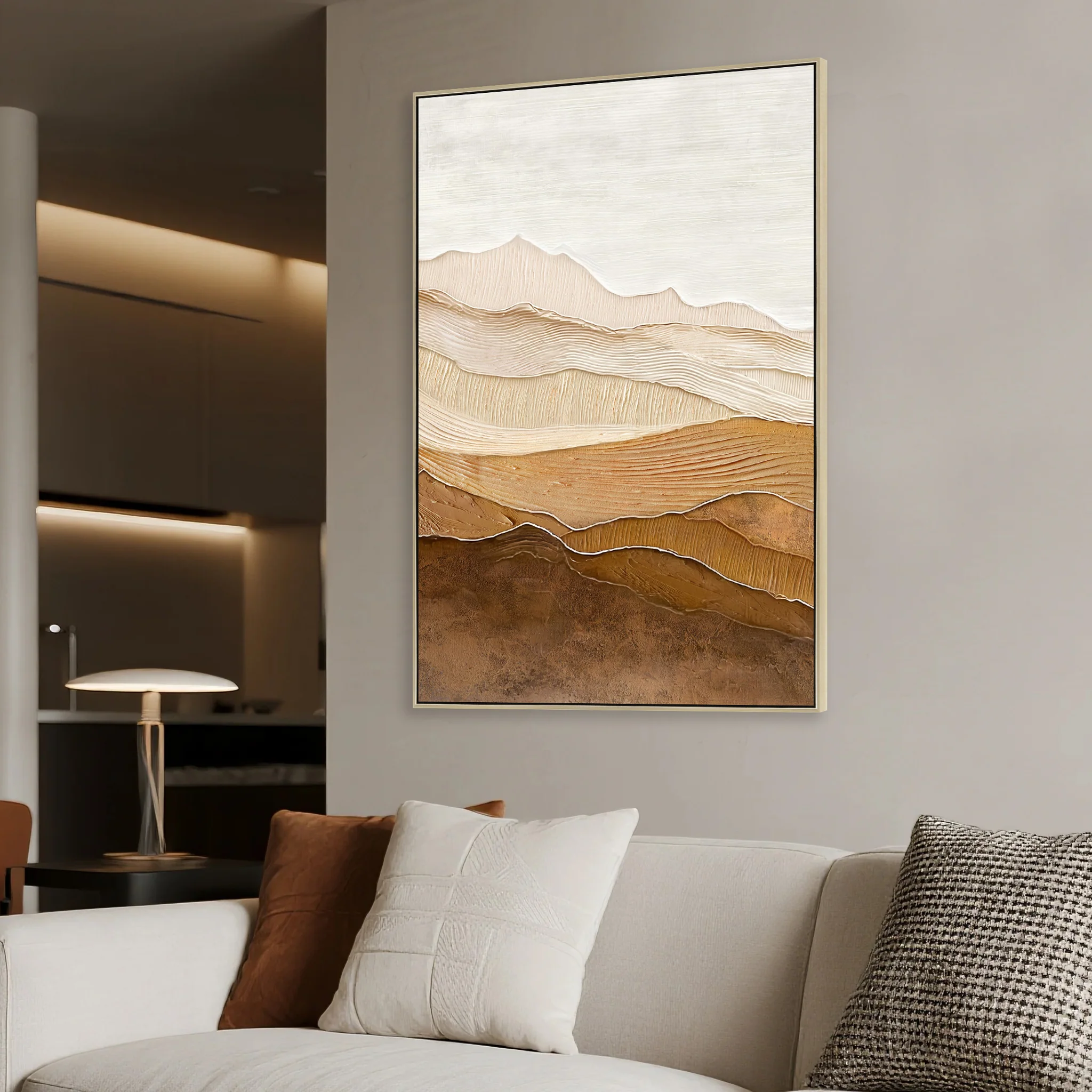Amber Ascend 80 x 120cm Framed Canvas - Natural - Image 3