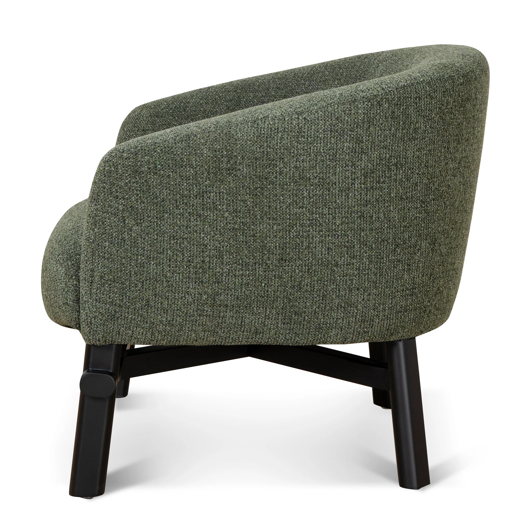 Amity Fabric Armchair - Coral Dark Green - Image 3