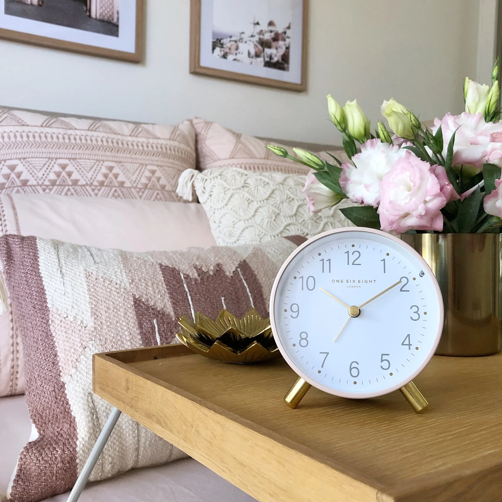 Angelina Silent Alarm Clock - Blush - Image 3