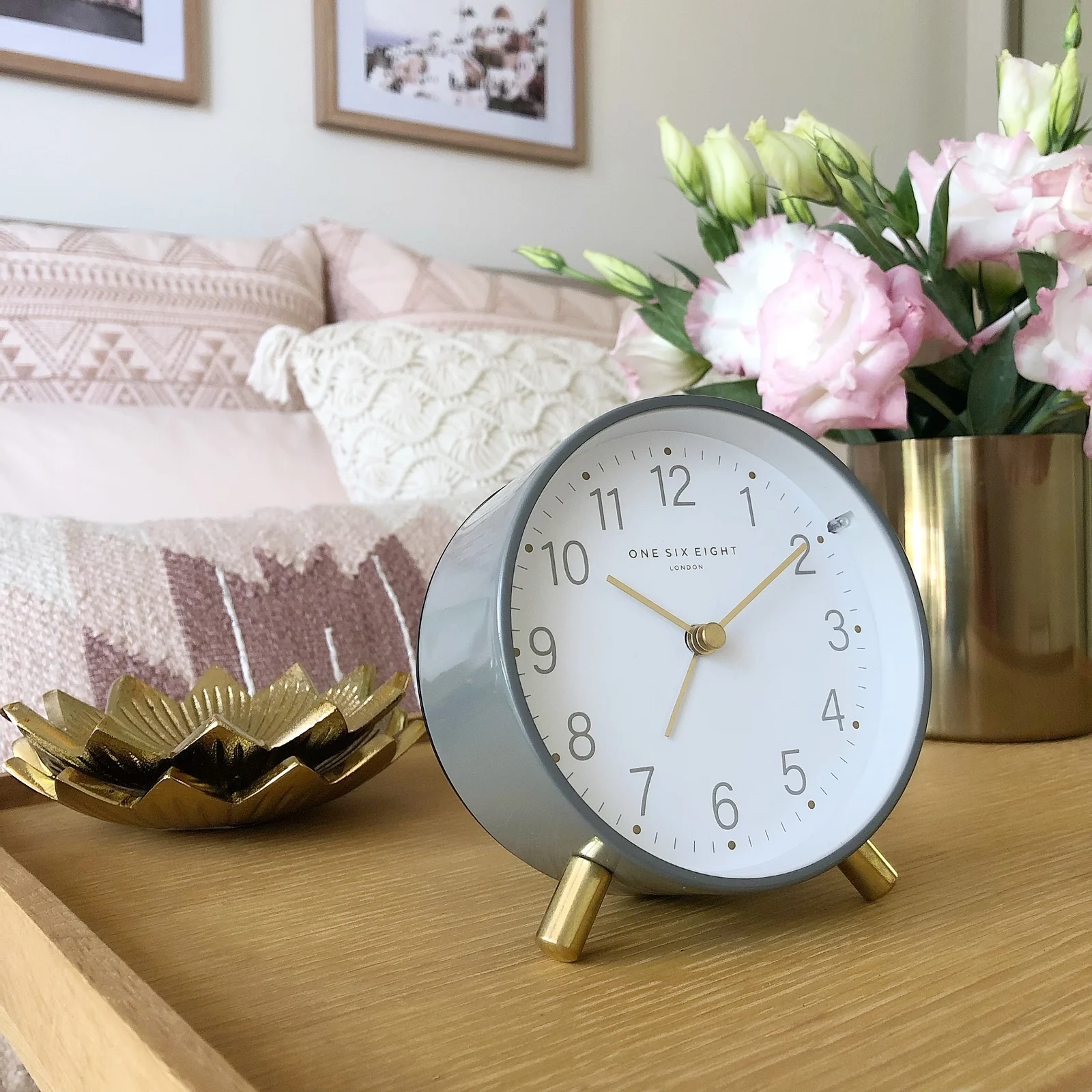 Angelina Silent Alarm Clock - Grey - Image 12