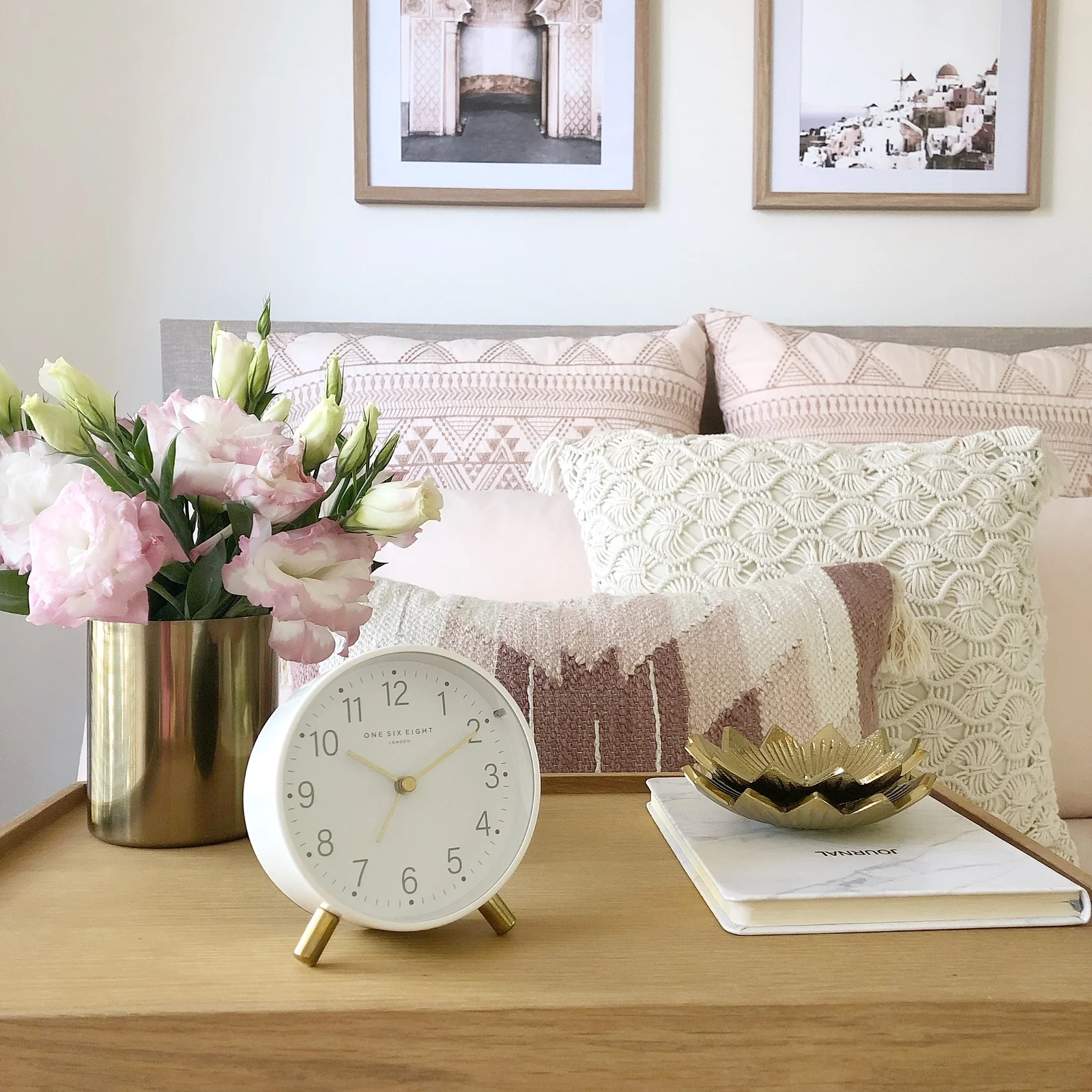 Angelina Silent Alarm Clock - White - Image 3