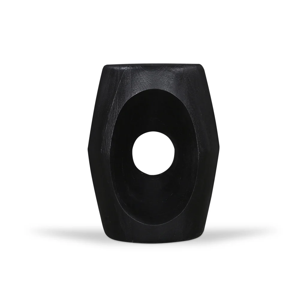 Antica 40cm Round Side Table - Full Black - Image 4