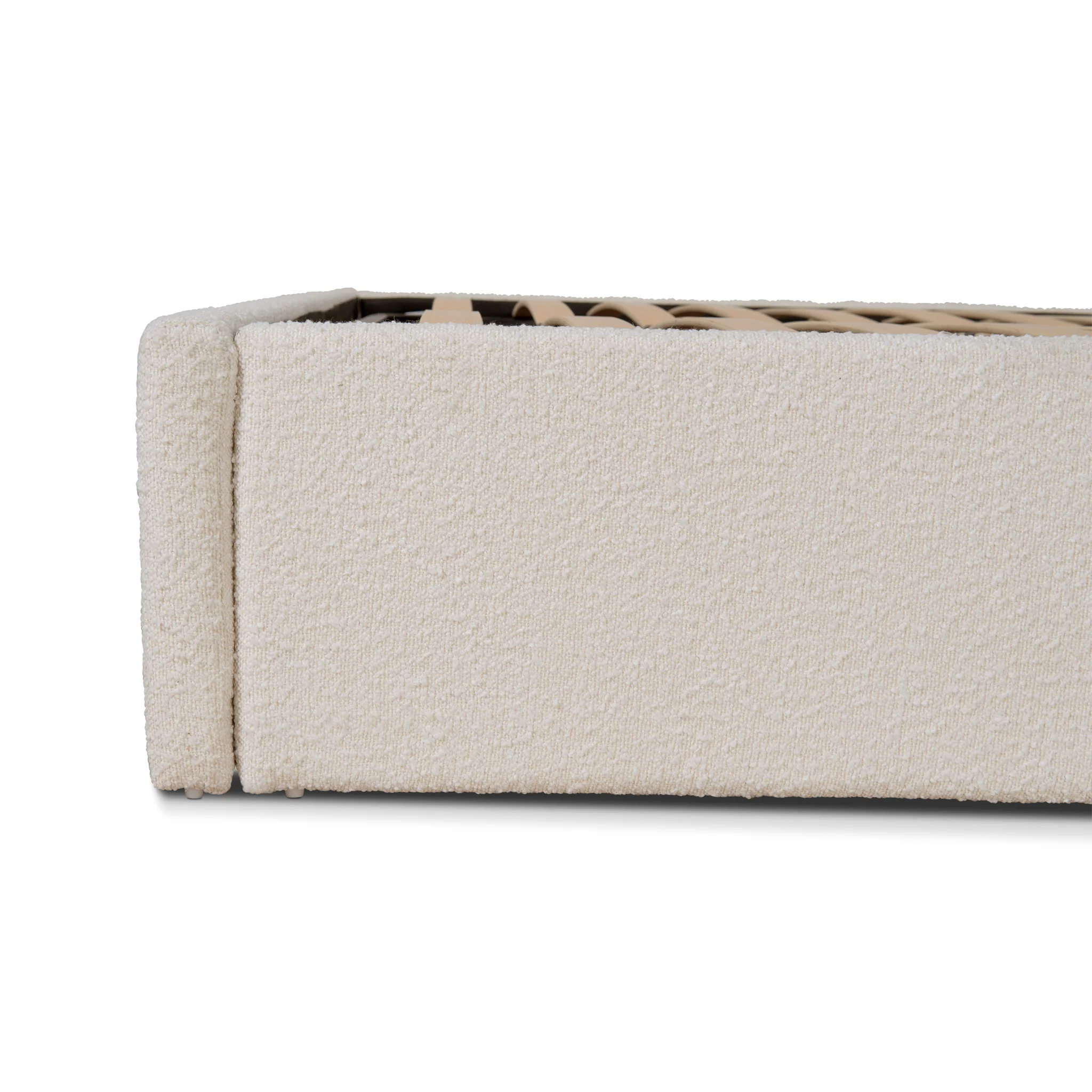 Antoni King Bed Frame - Antique White Boucle with Storage - Image 21
