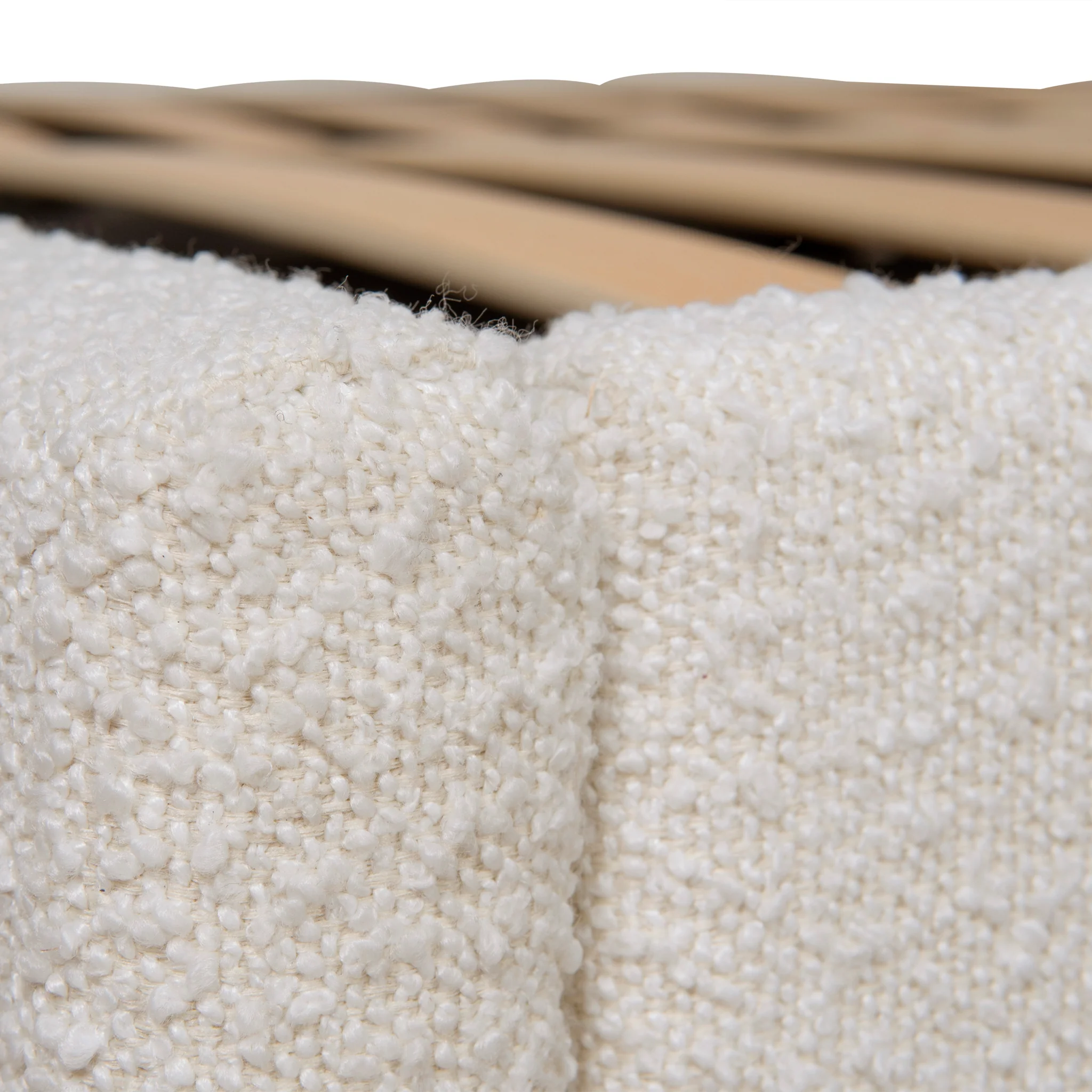 Antoni King Bed Frame - Antique White Boucle with Storage - Image 23