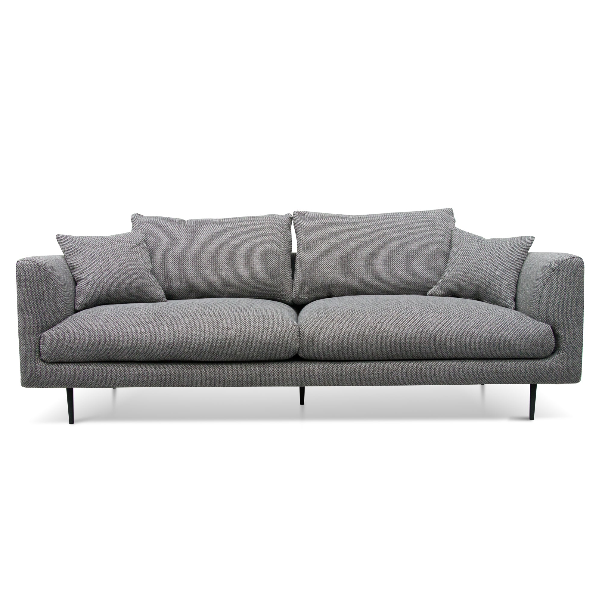 Arlette 4 Seater Fabric Sofa - Noble Grey - Image 3