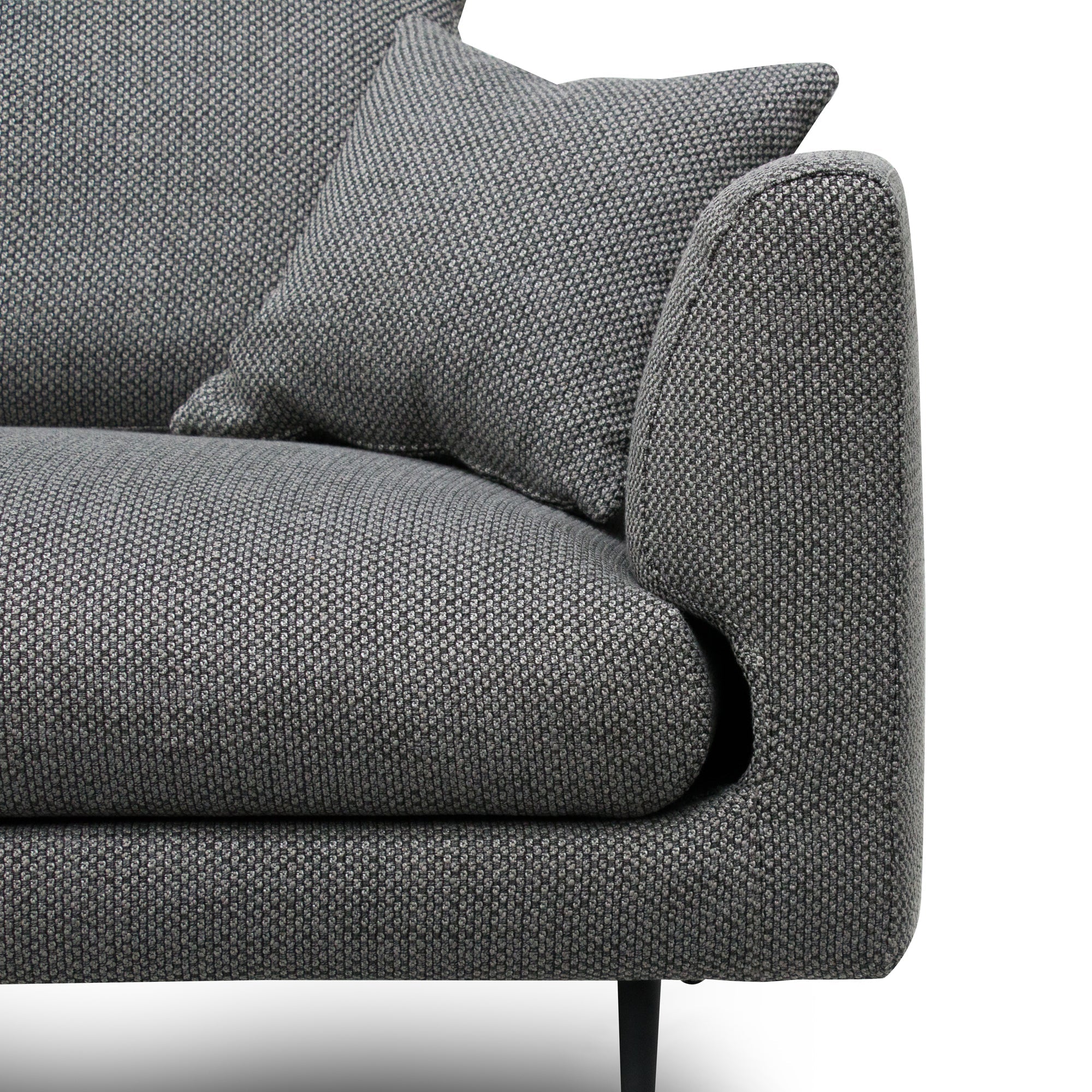 Arlette 4 Seater Fabric Sofa - Noble Grey - Image 7