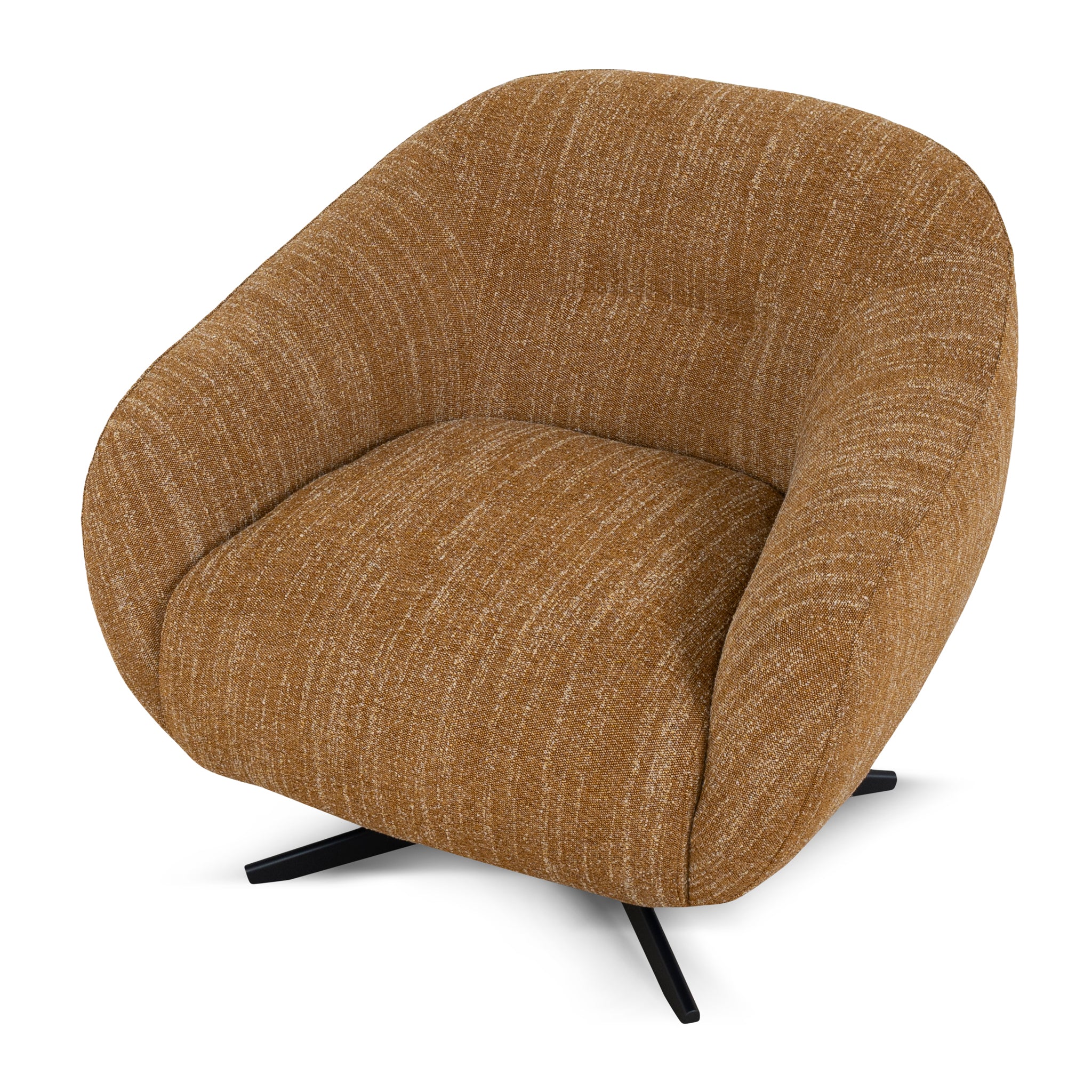 Arlo Swivel Armchair - Ginger Brown - Image 6