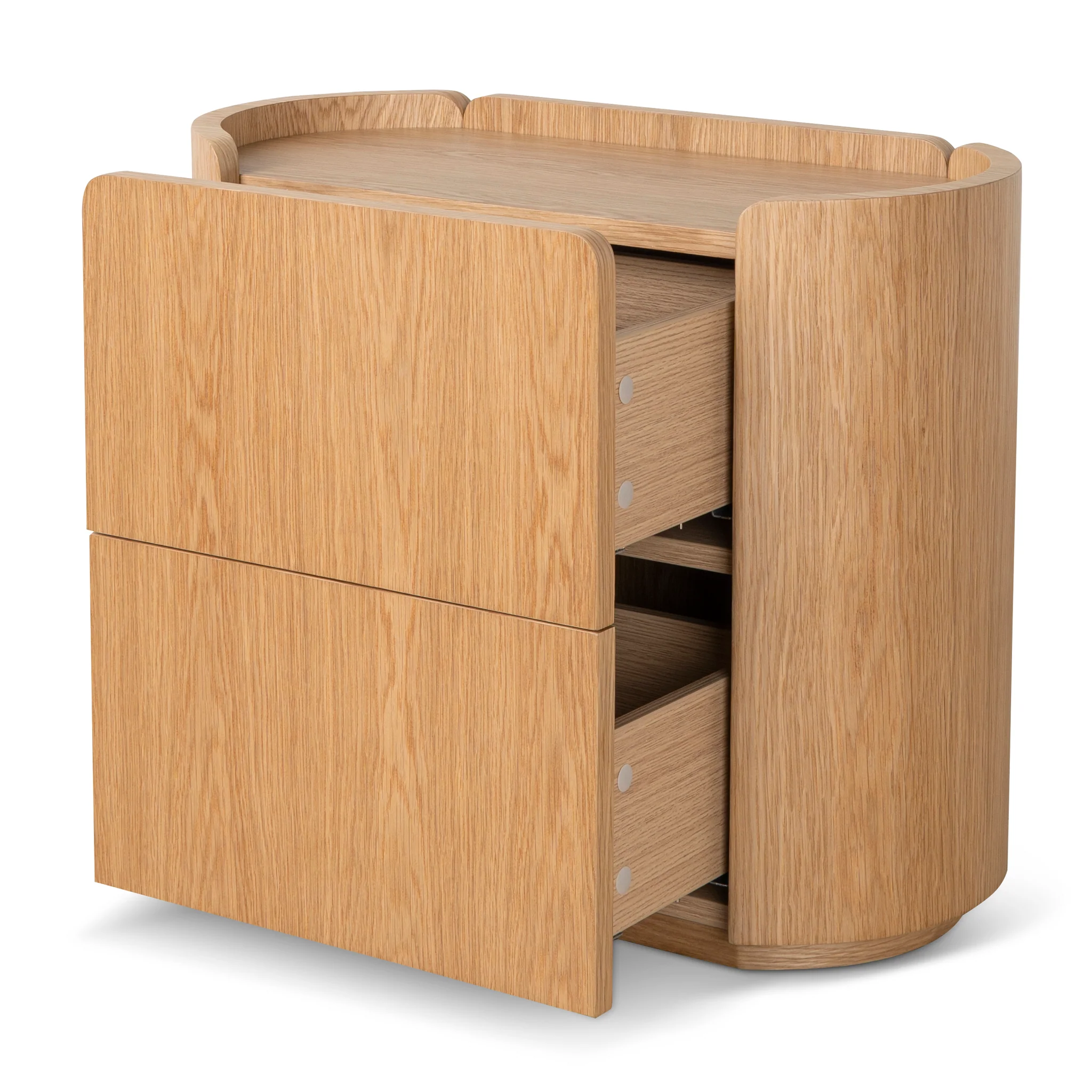 Arnar 60cm Bedside Table - Natural Oak - Image 4