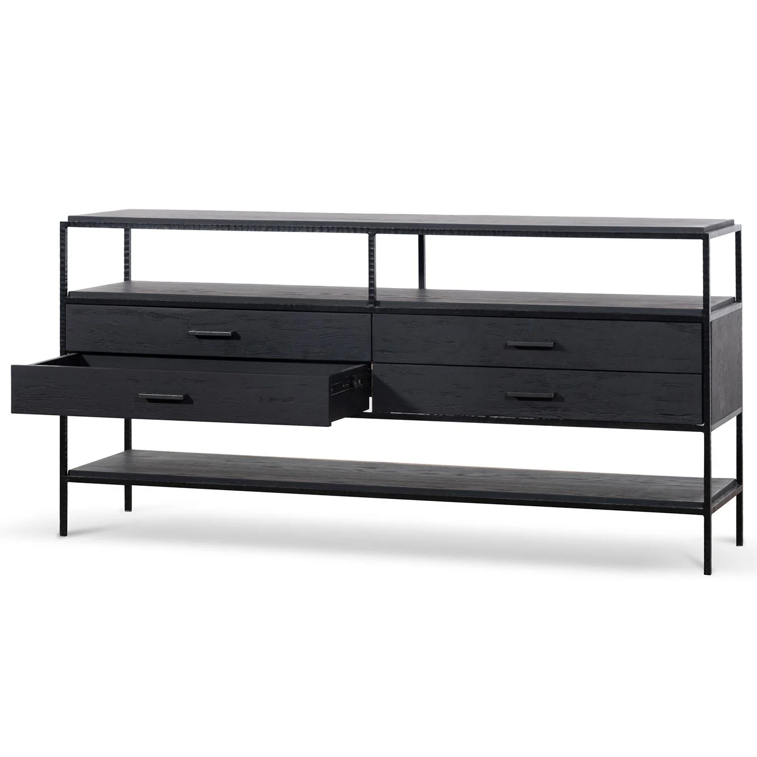 Arron 1.6m Sideboard Unit - Full Black - Image 7