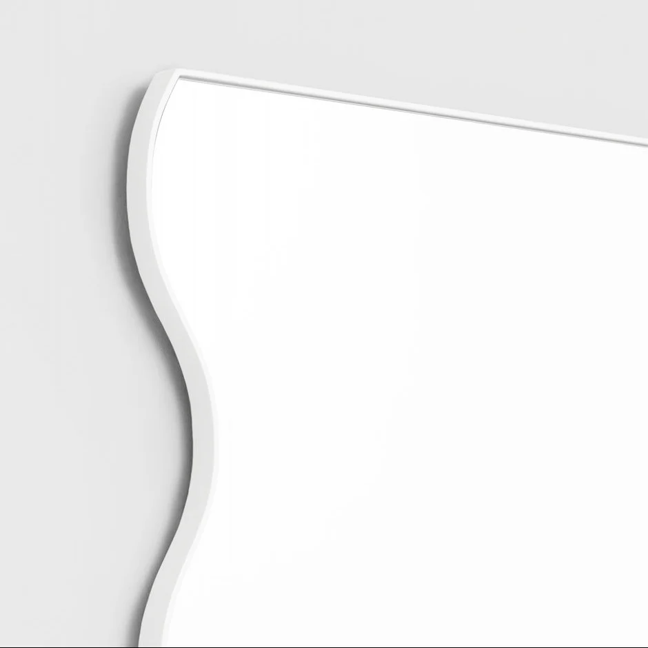 Artemis 165cm Wave Mirror - White - Image 6