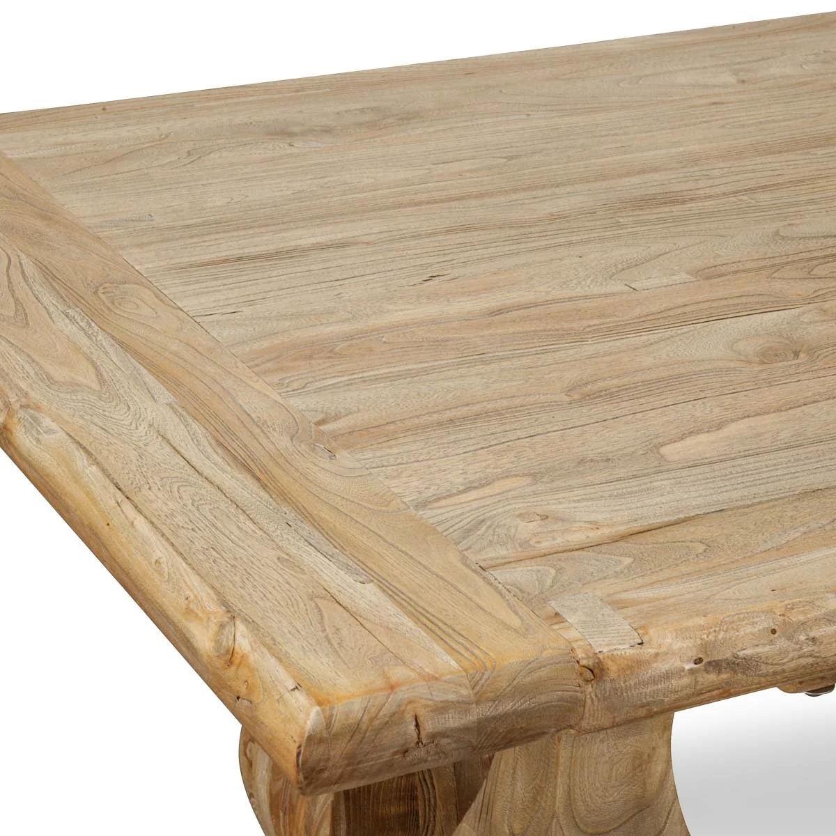 Artica Elm Wood Dining Table 2.4m - Rustic Natural - Image 7