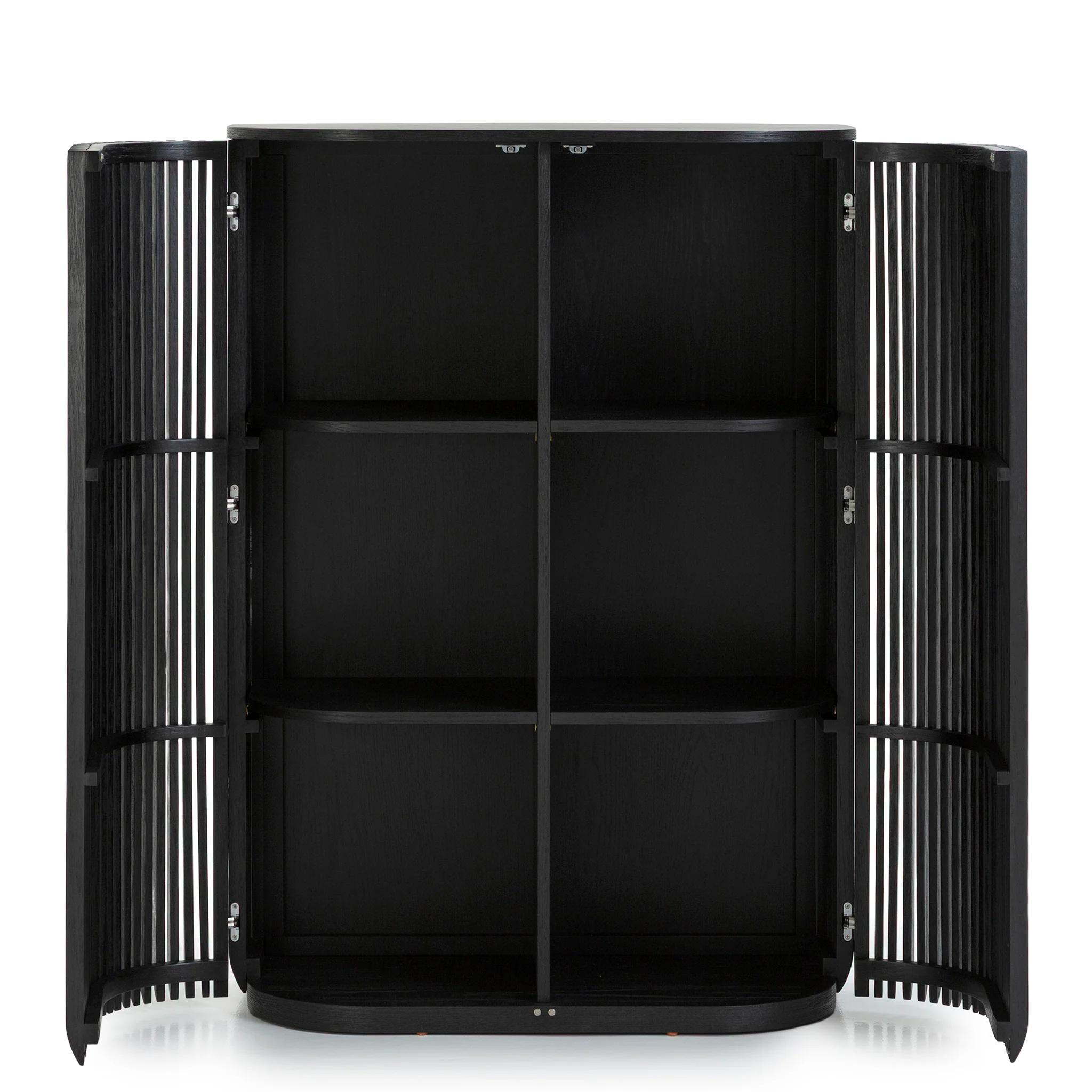 Arvena 1.35m (H) High Board Unit - Black Stain - Image 3