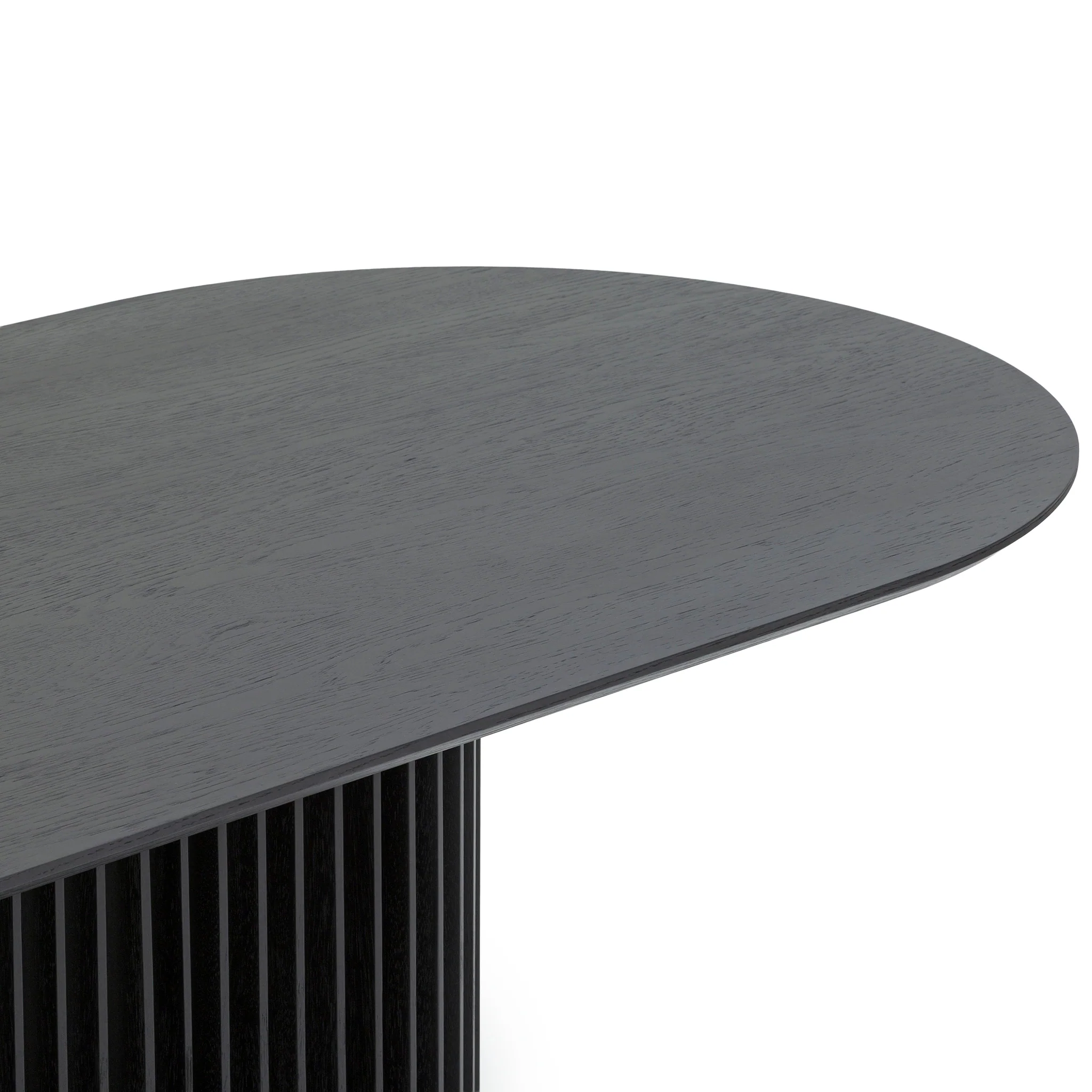Arvena 2.2m Oval Dining Table - Black Stain - Image 5
