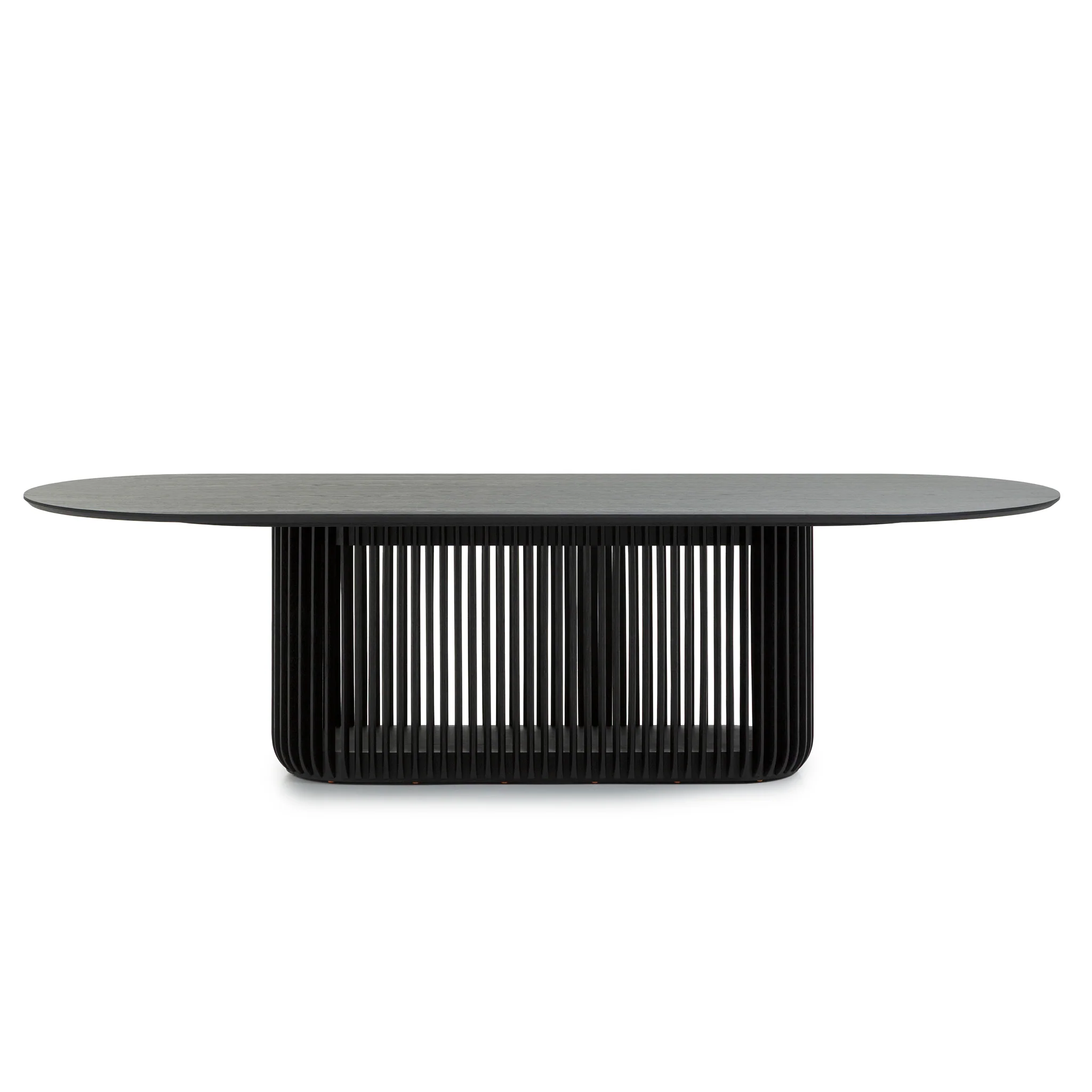 Arvena 2.8m Oval Dining Table - Black Stain - Image 2