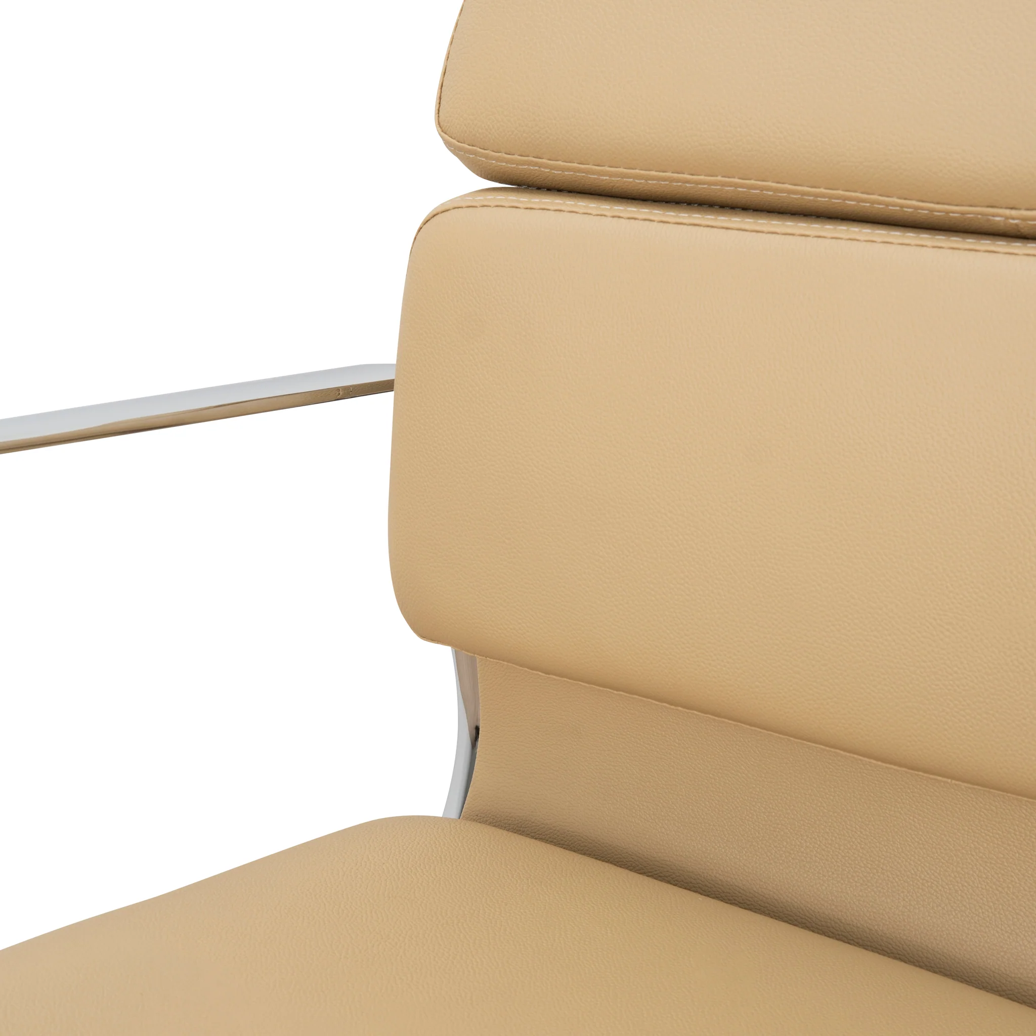 Ashton Low Back Office Chair - Light Brown Leather - Image 10