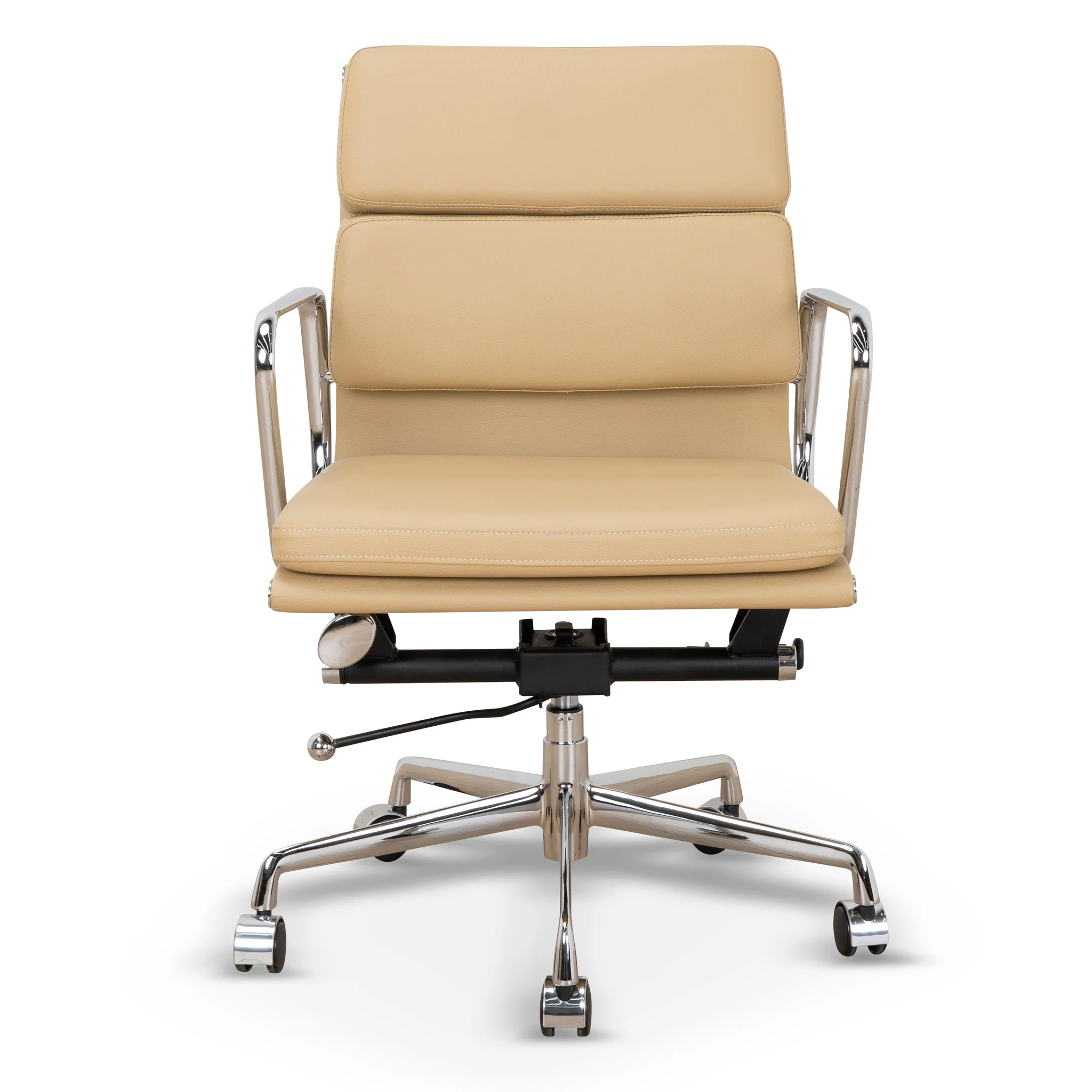 Ashton Low Back Office Chair - Light Brown Leather - Image 2