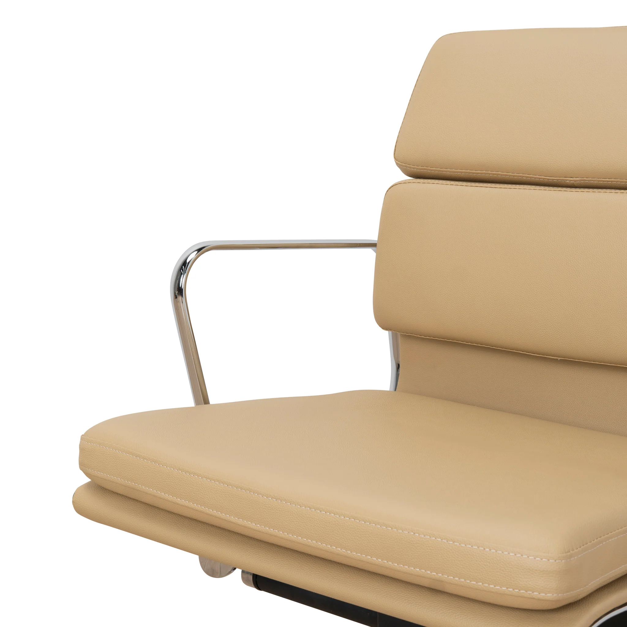 Ashton Low Back Office Chair - Light Brown Leather - Image 9