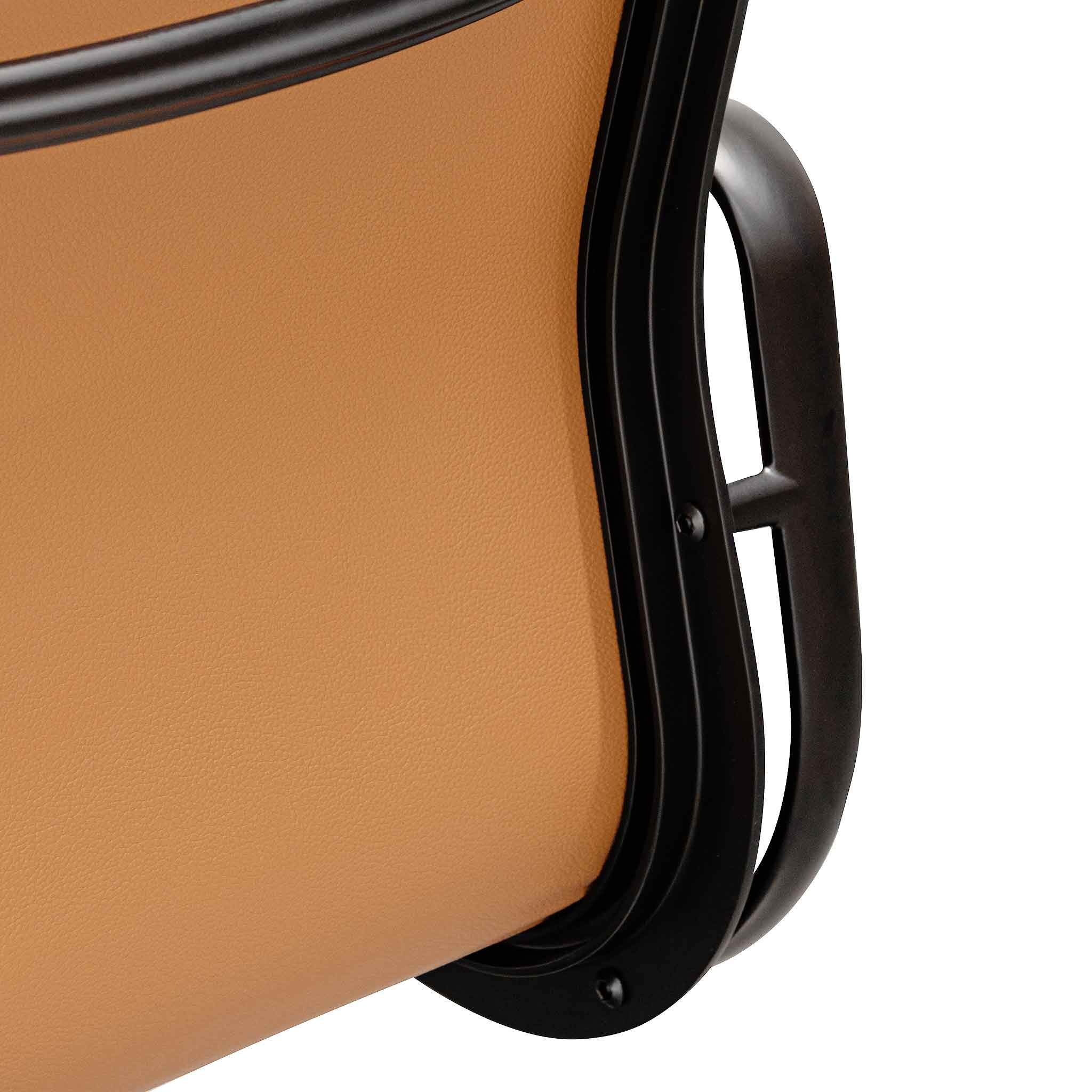 Ashton Low Back Office Chair - Saddle Tan in Black Frame - Image 10