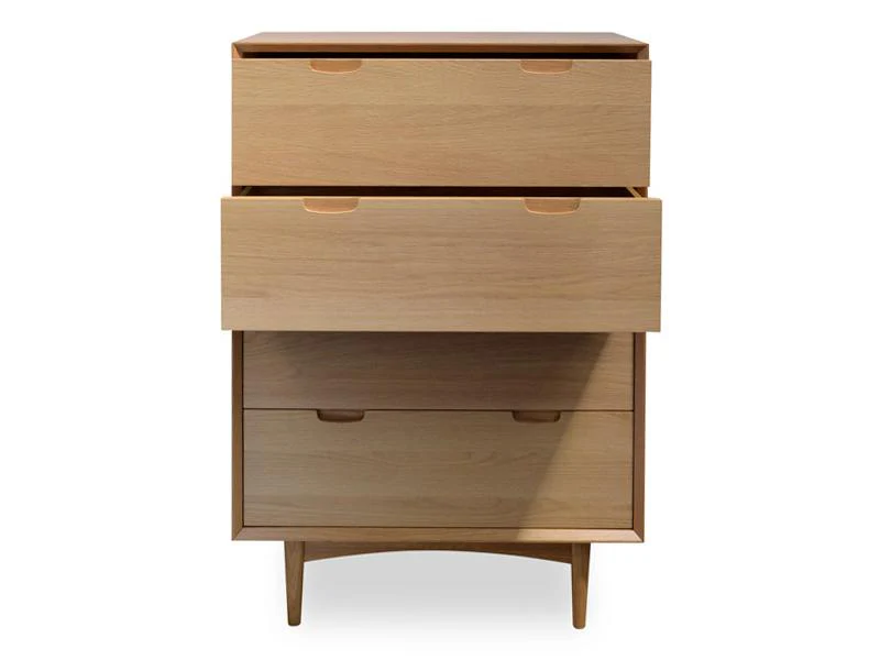 Asta 4 Drawer Chest Tallboy - Natural - Image 4