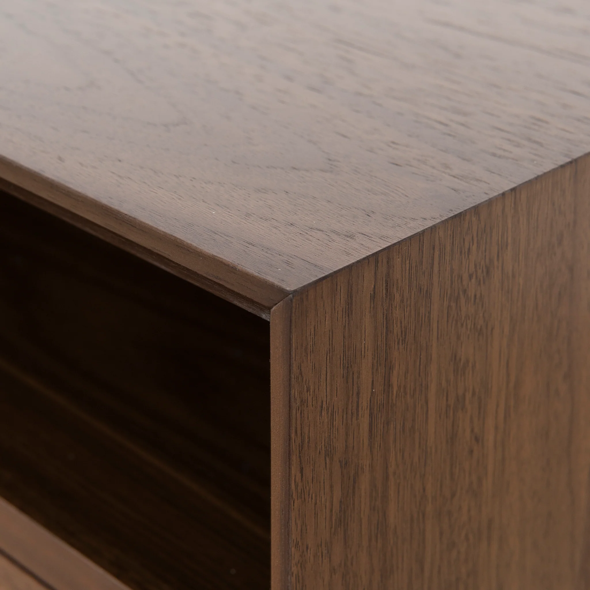Asta SQ Wooden Bedside Table - Walnut - Image 12