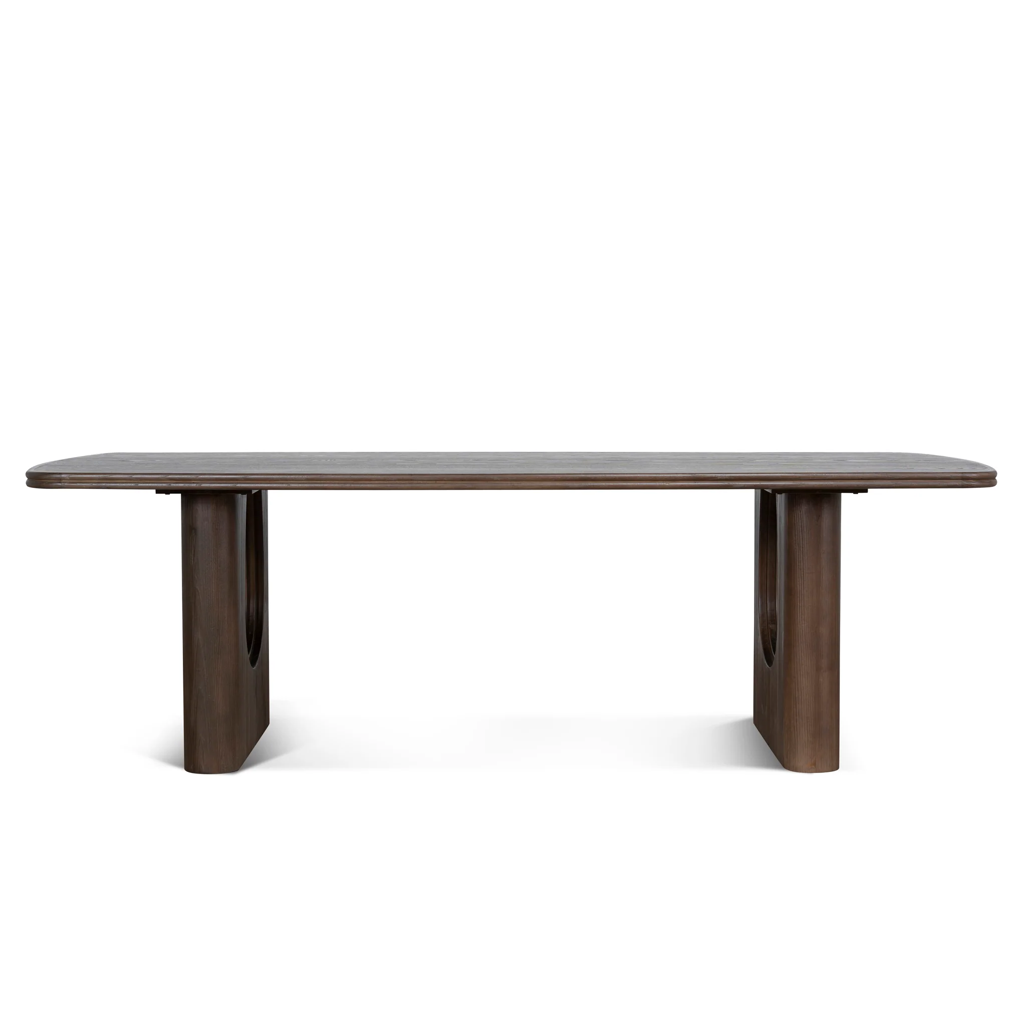 Auralin 2.4m Elm Dining Table - Walnut - Image 2