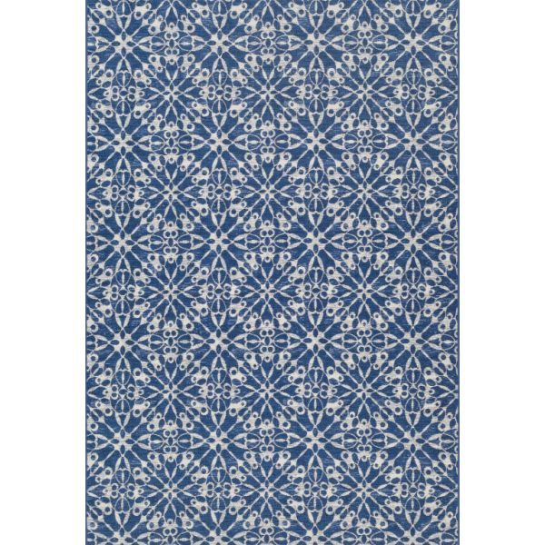 Avatar 240cm x 320cm Snowflake Trellis Indoor and Outdoor Rugs - Blue