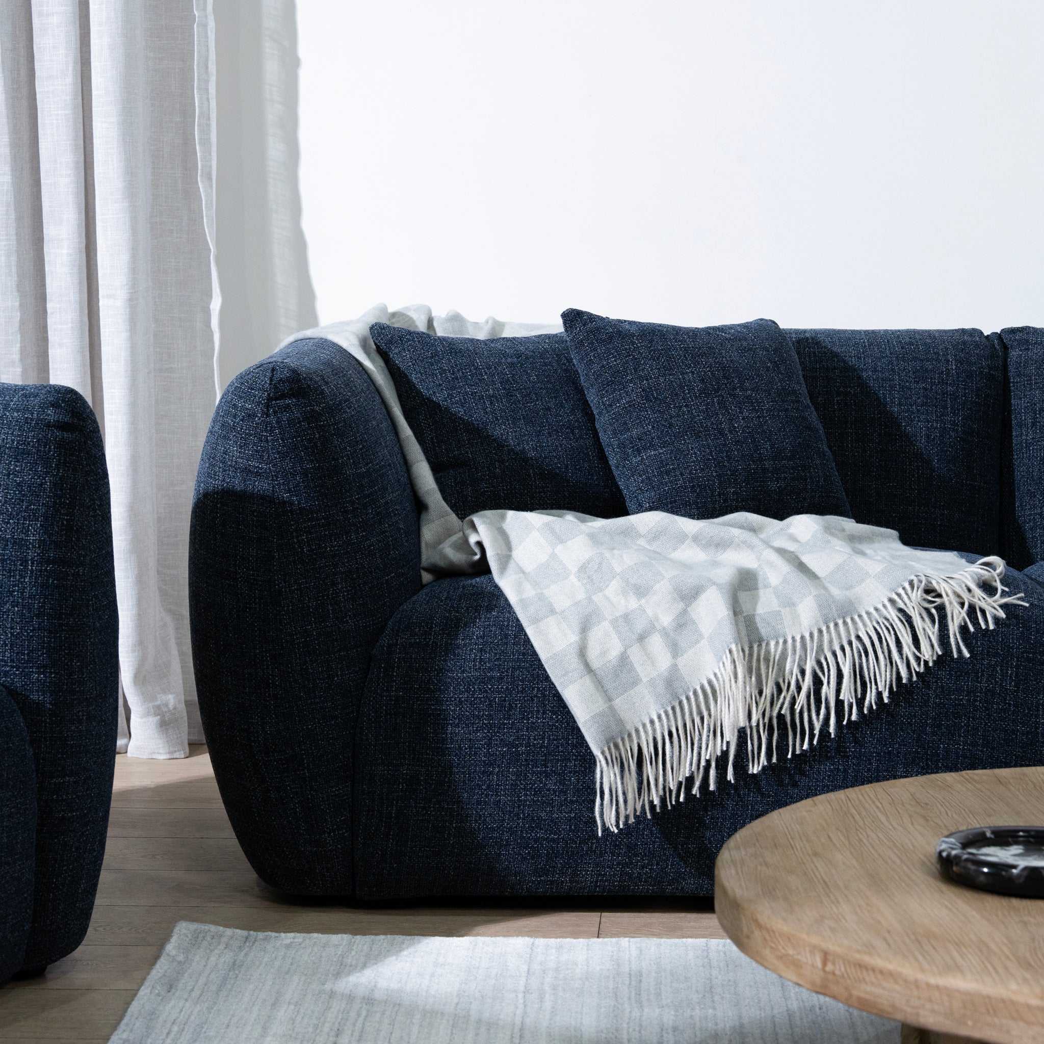 Avelon 3 Seater Sofa - Moss Navy - Image 3
