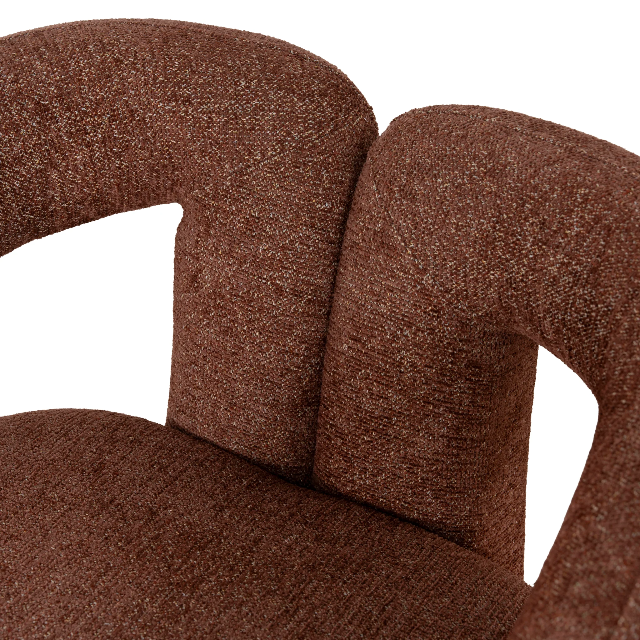 Barta Fabric Armchair - Warm Brown - Image 7