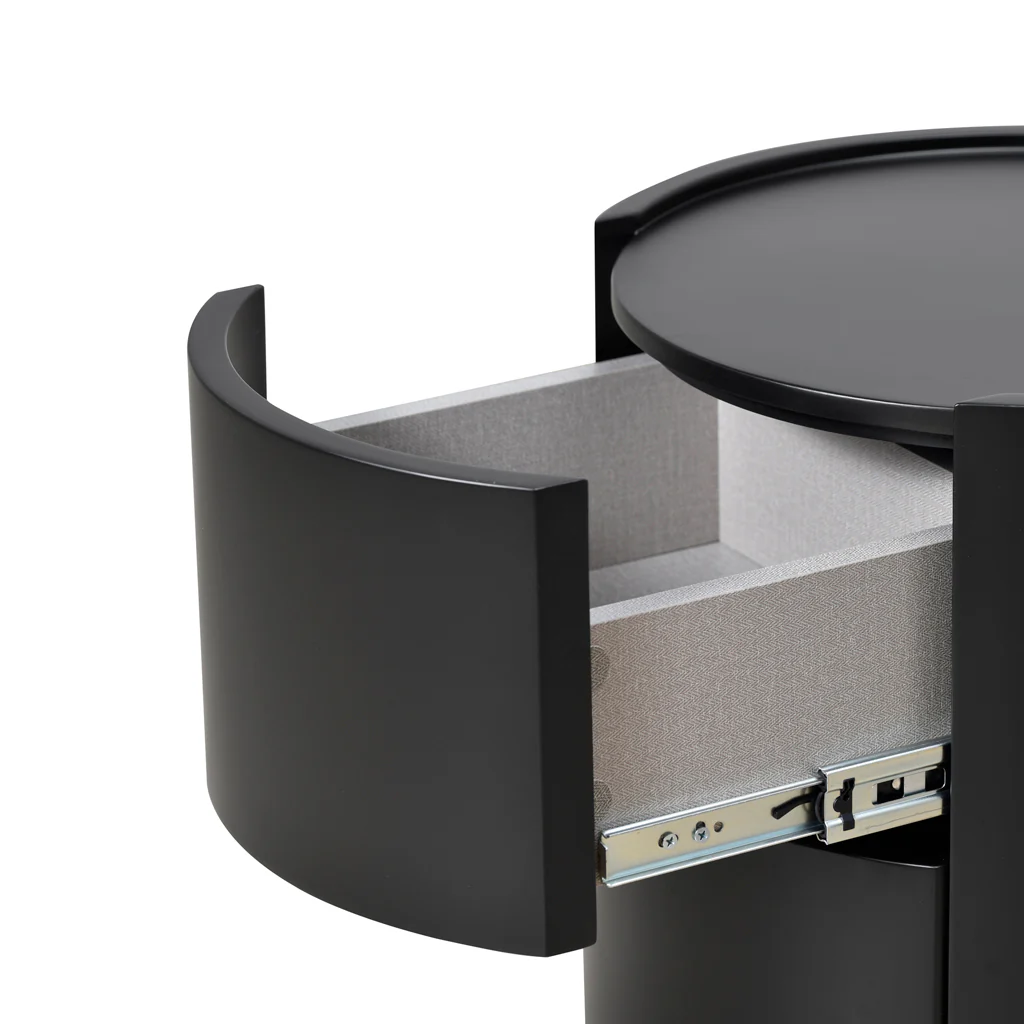 Nithya Bedside Table - Full Matte Black - Image 6
